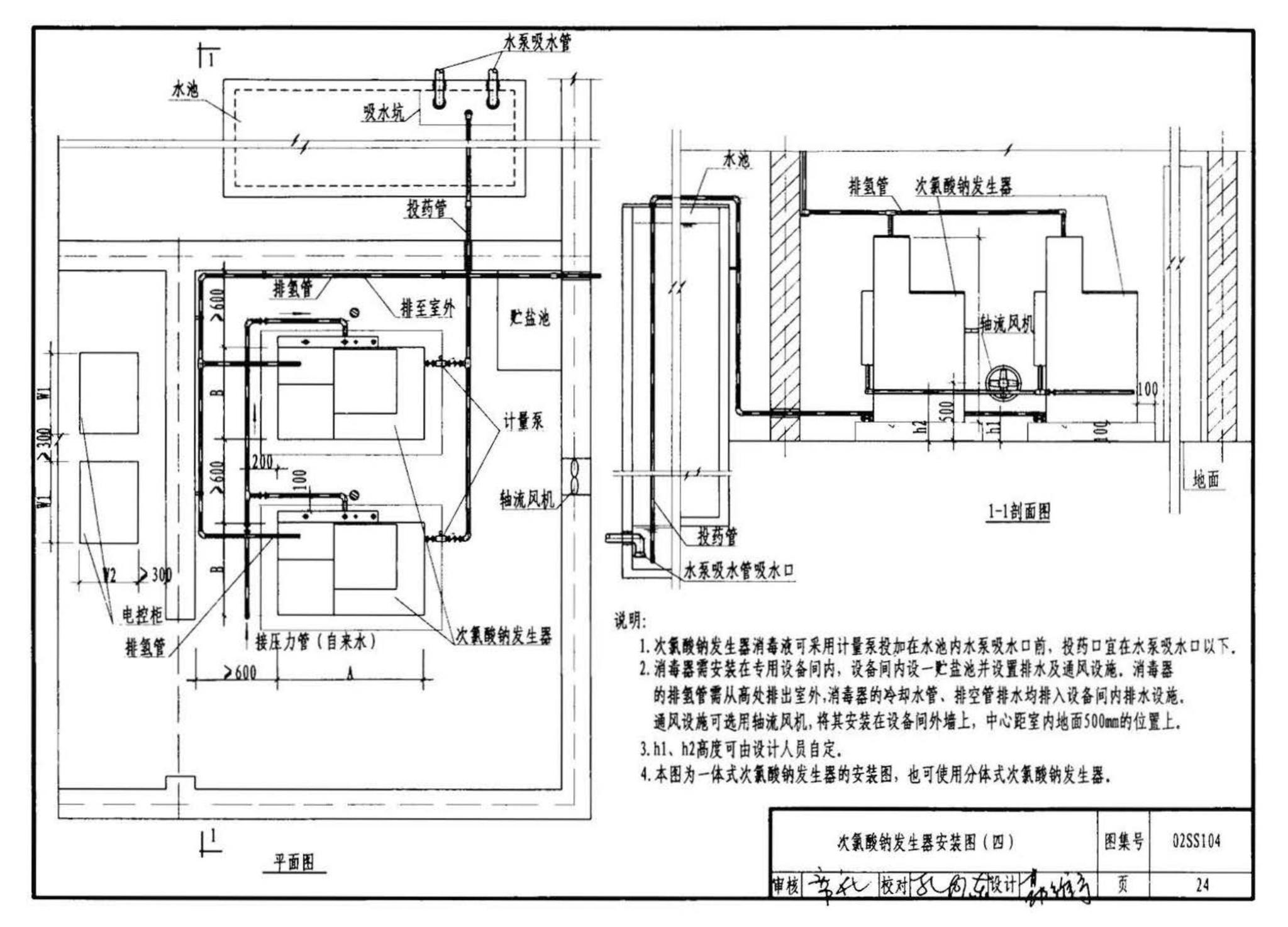 02SS104--二次供水消毒设备选用与安装