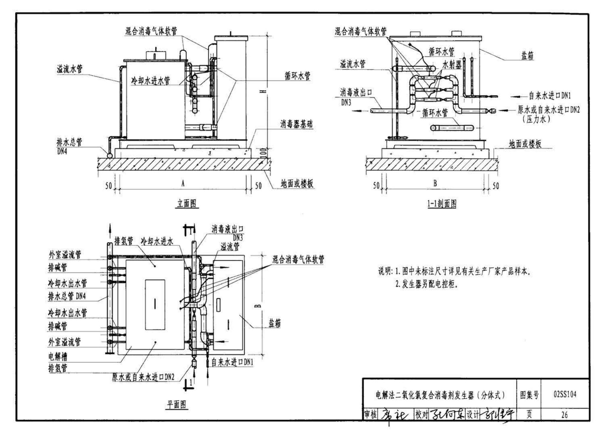 02SS104--二次供水消毒设备选用与安装