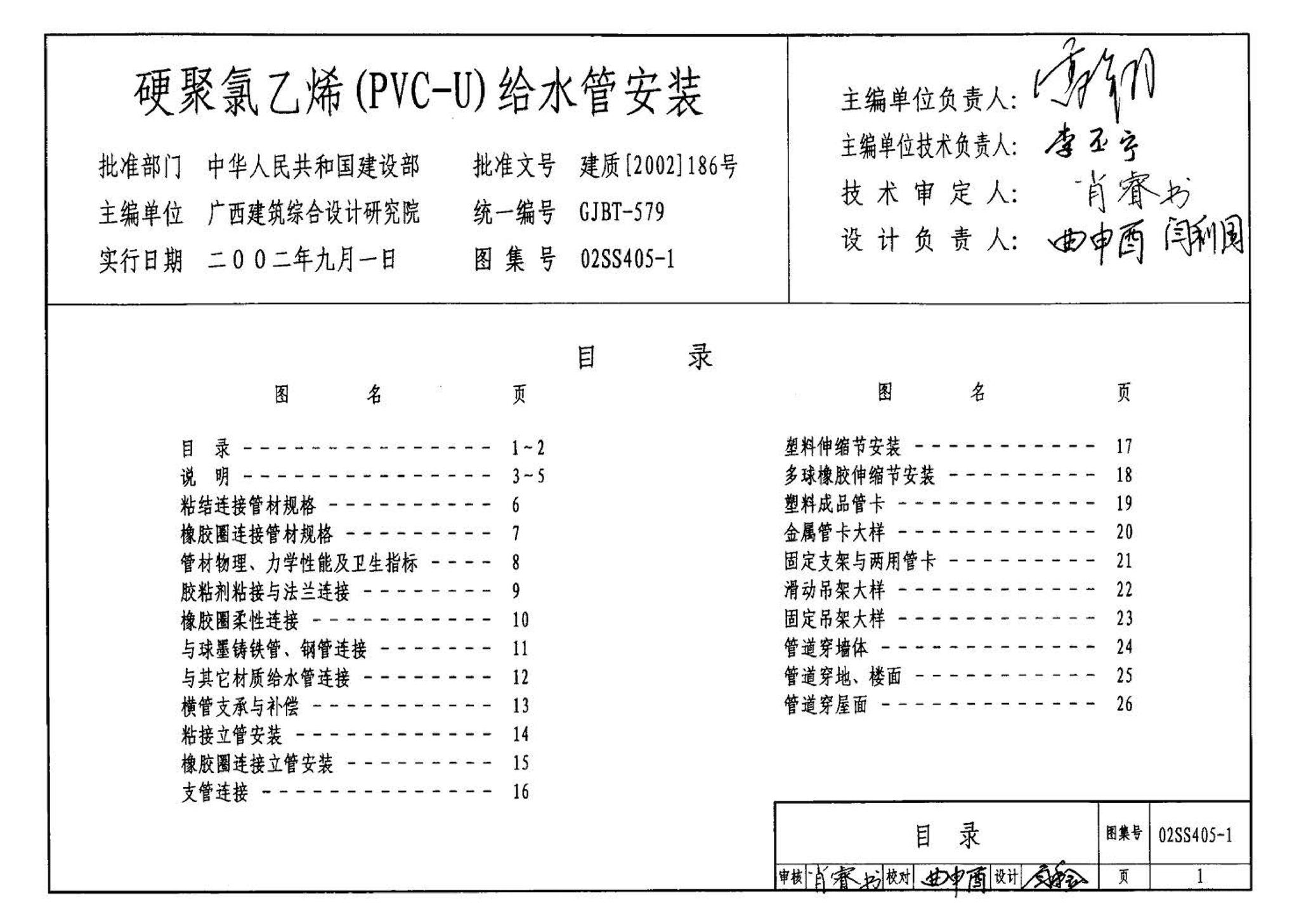 02SS405-1--硬聚氯乙烯（PVC-U）给水管安装