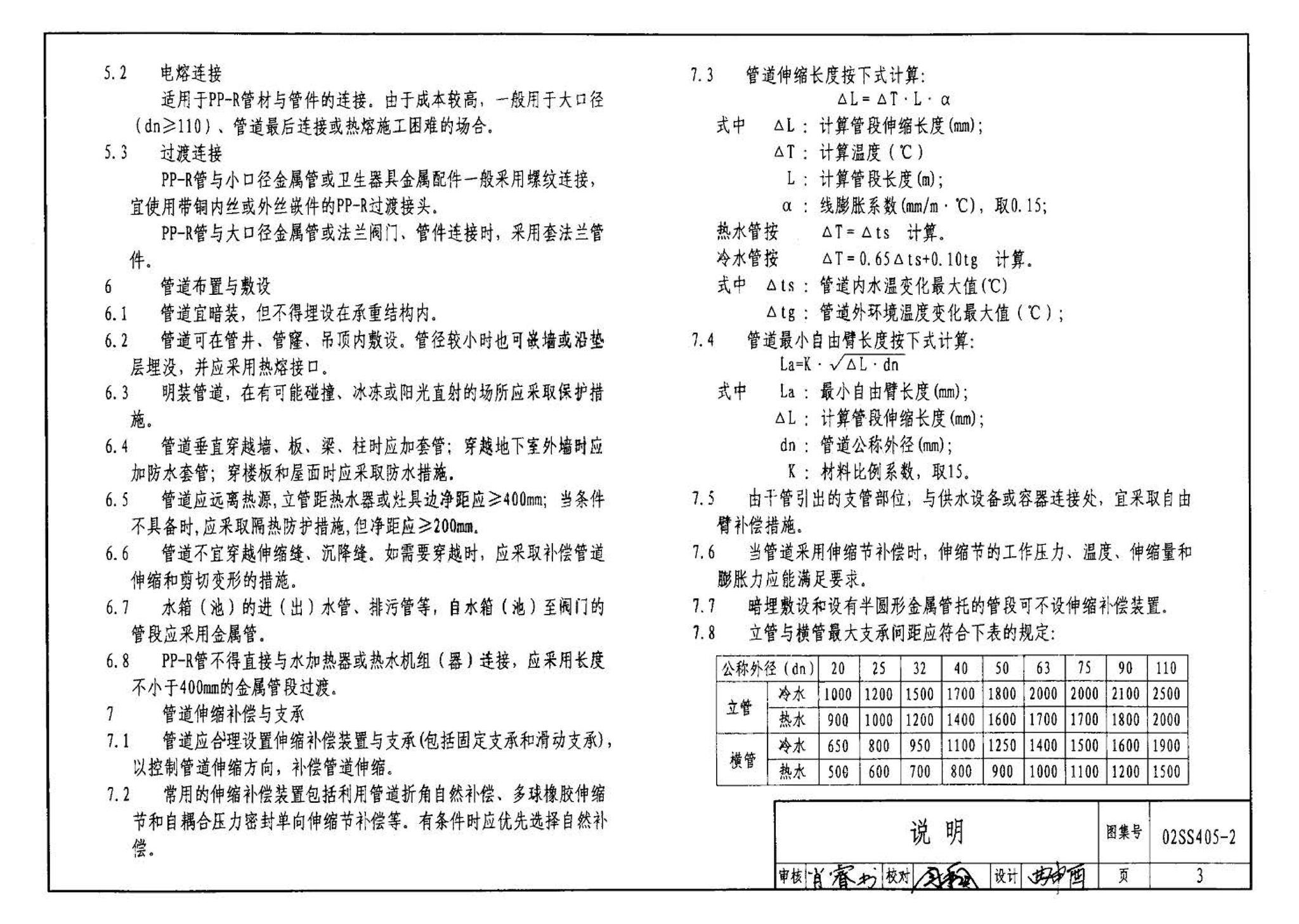 02SS405-2--无规共聚聚丙烯（PP-R）给水管安装