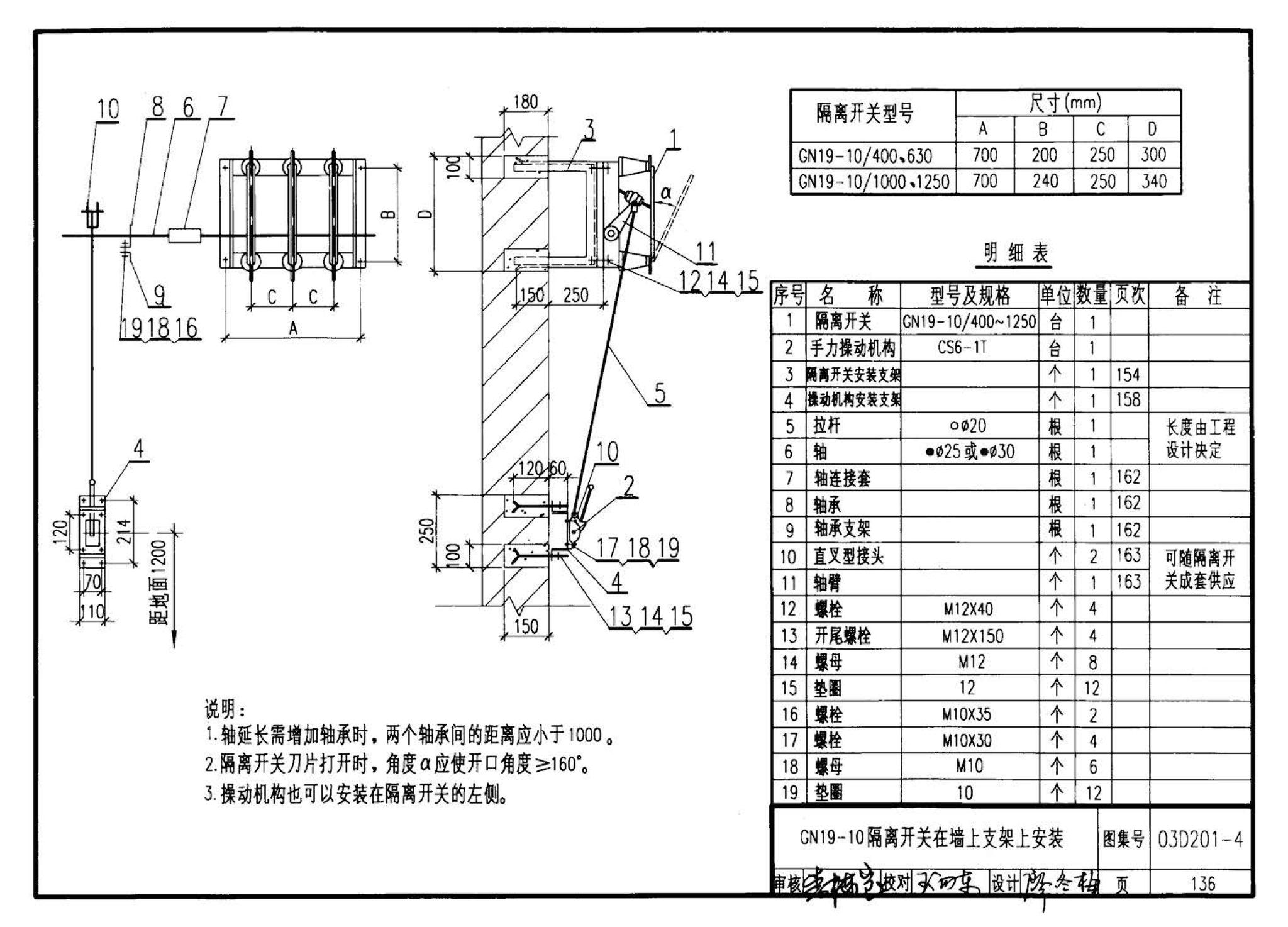 03D201-4--10/0.4kV变压器室布置及变配电所常用设备构件安装