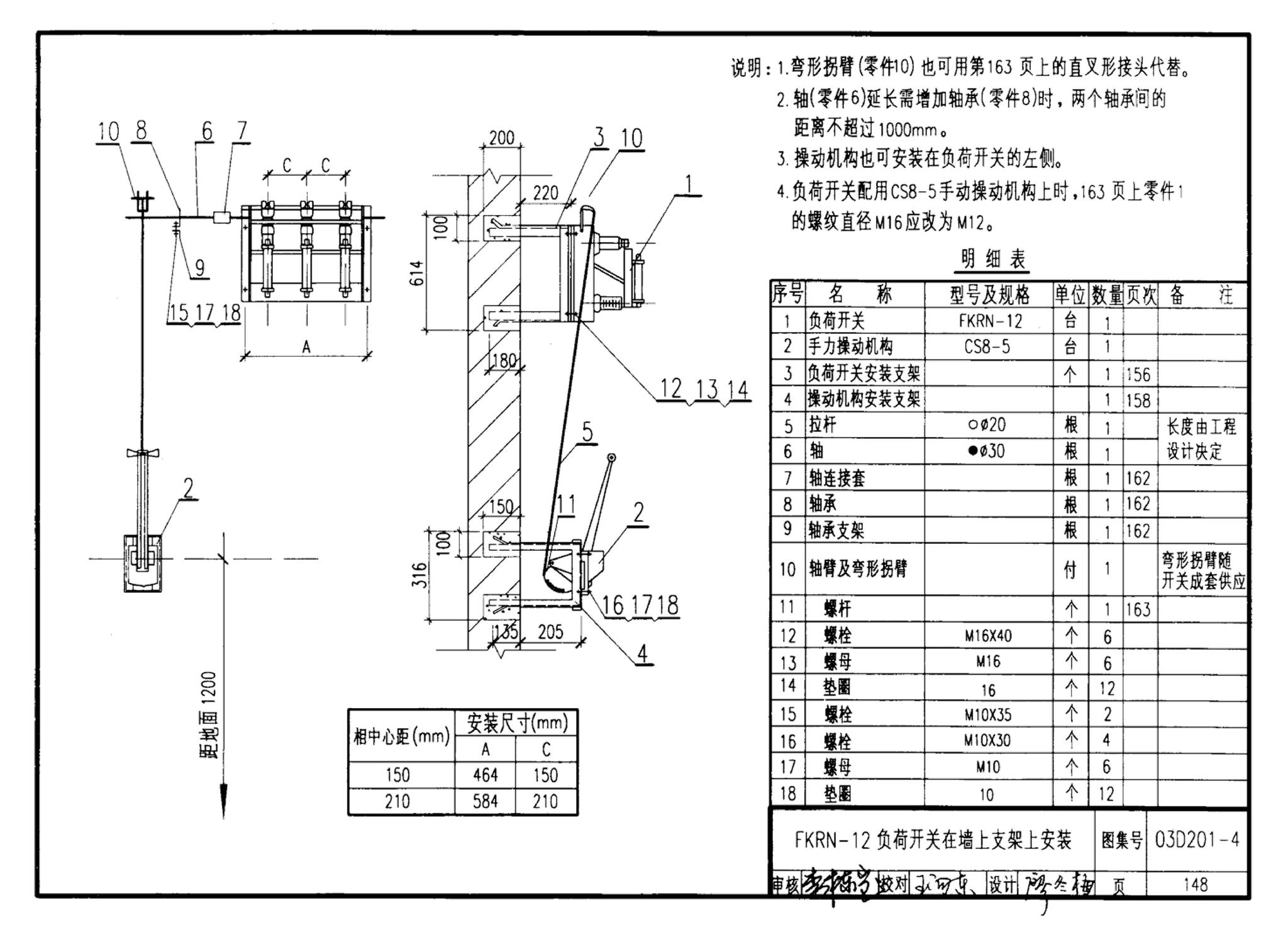 03D201-4--10/0.4kV变压器室布置及变配电所常用设备构件安装