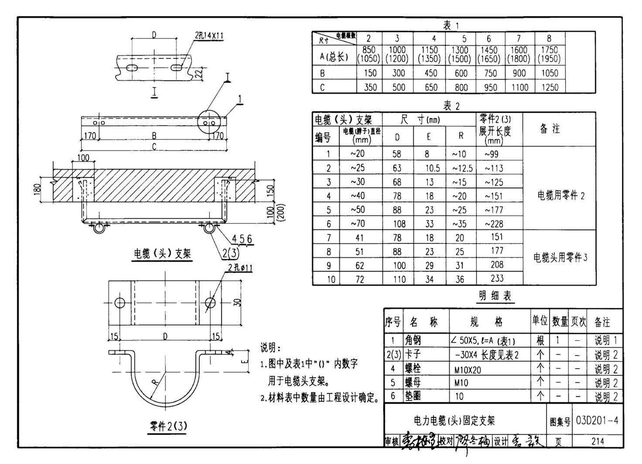 03D201-4--10/0.4kV变压器室布置及变配电所常用设备构件安装