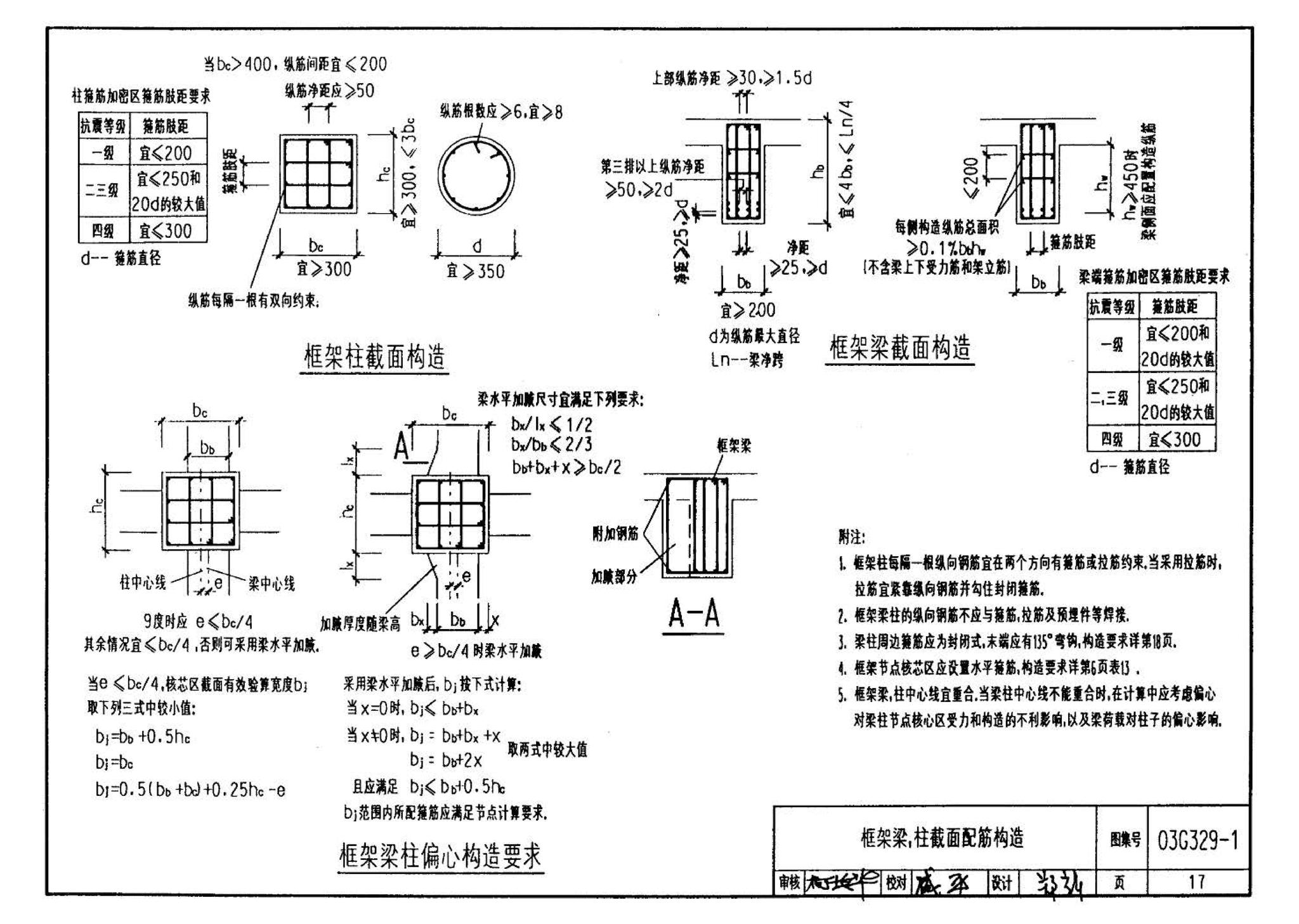 03G329-1--建筑物抗震构造详图（框架、框架-剪力墙、剪力墙、部分框支剪力墙、框架-核心筒、筒中筒、板柱-剪力墙结构）