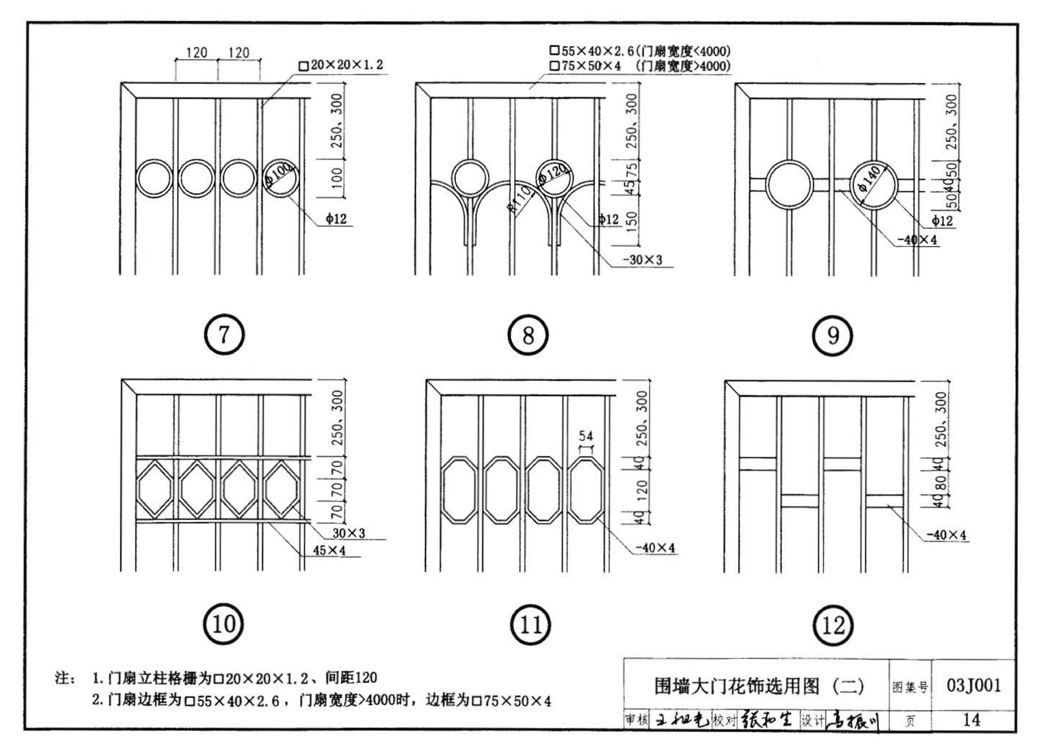 03J001--围墙大门