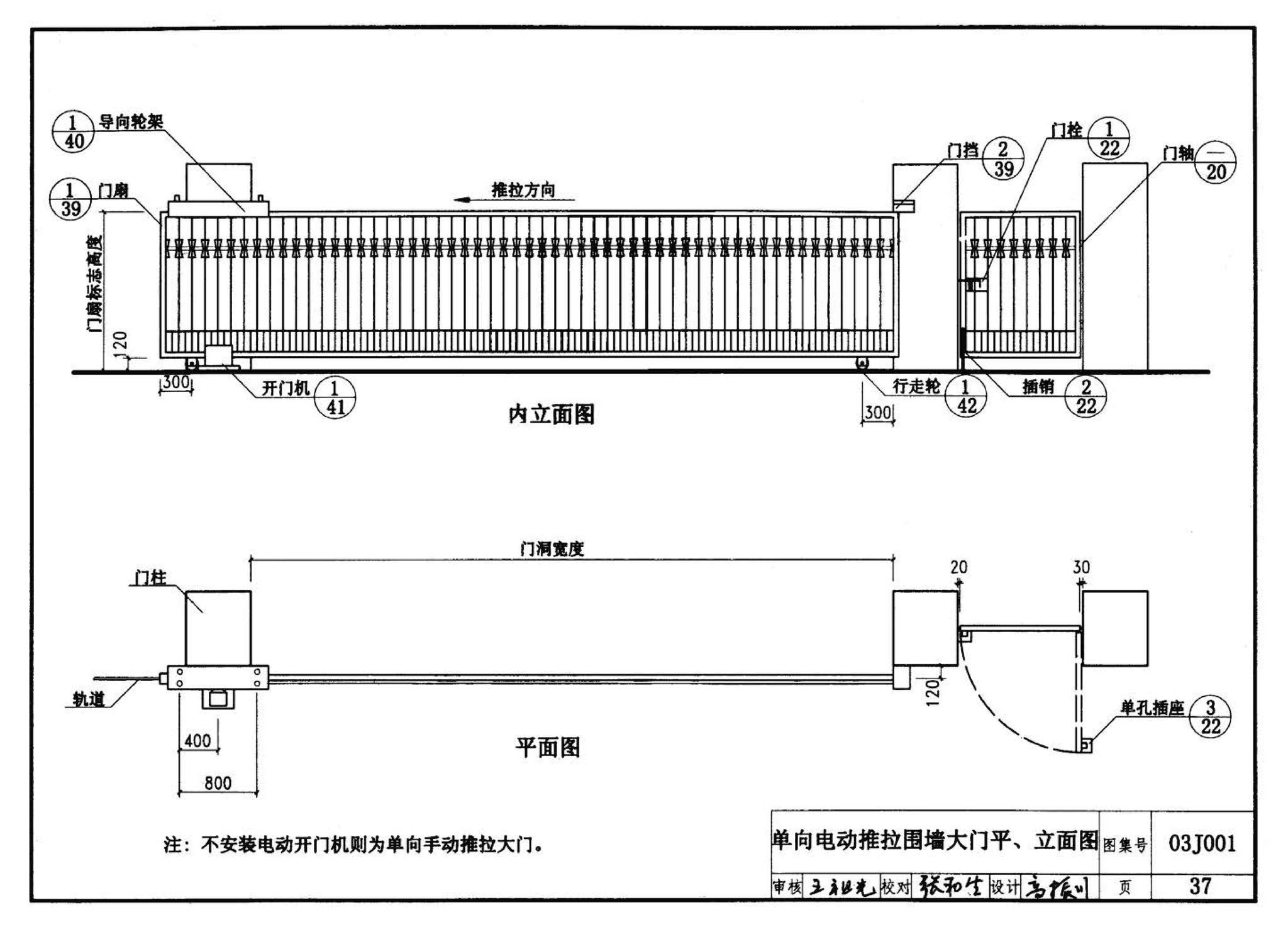 03J001--围墙大门