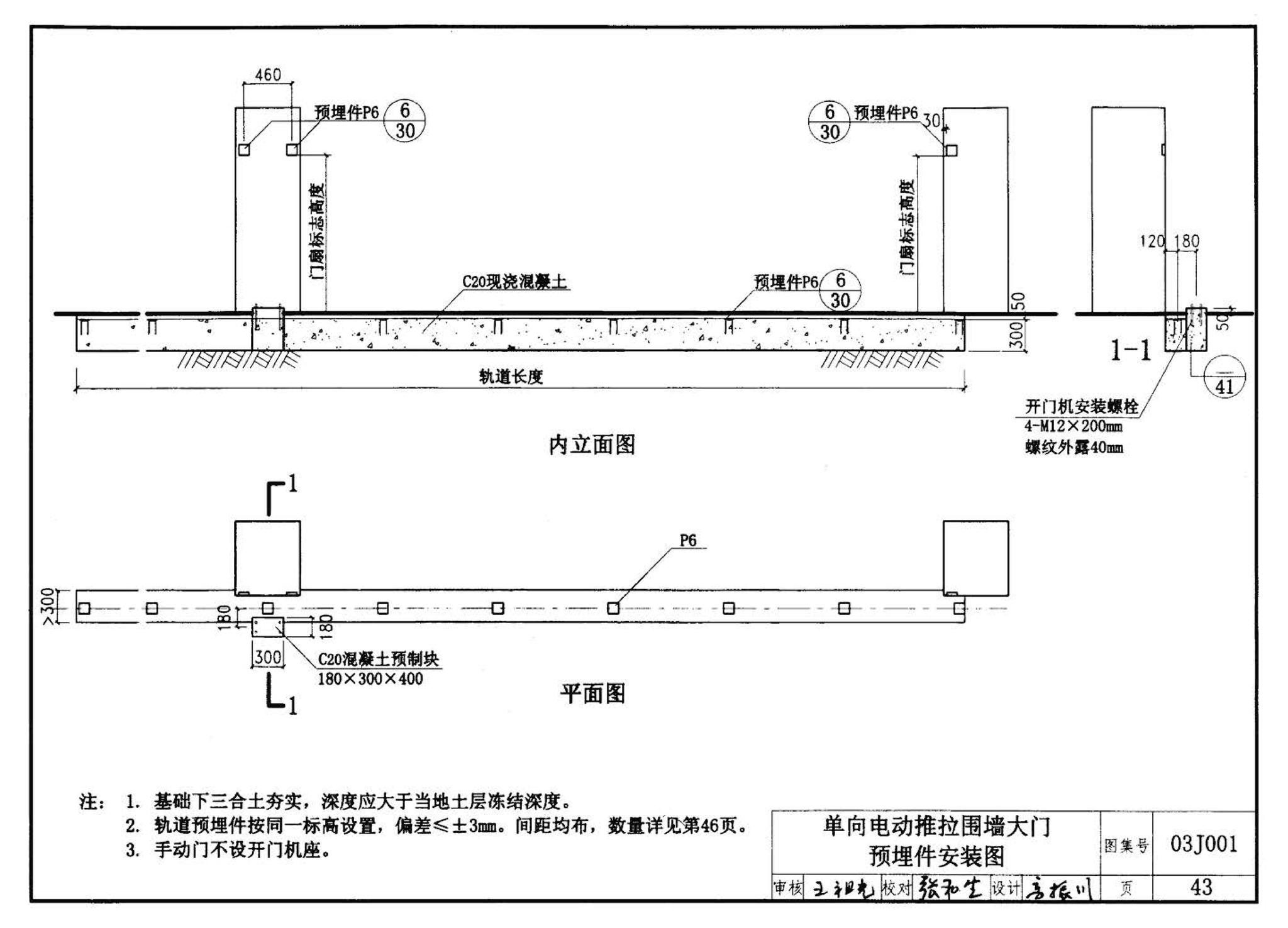 03J001--围墙大门