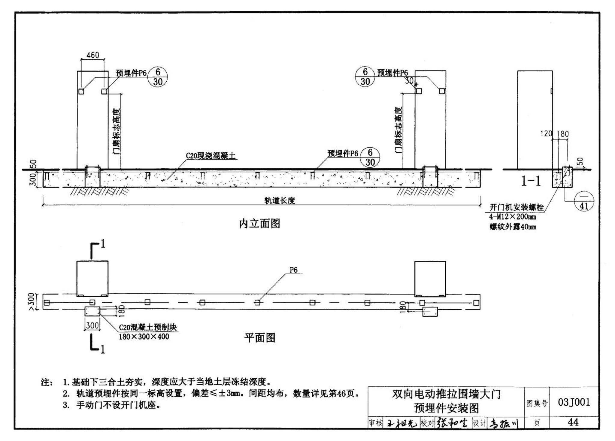 03J001--围墙大门