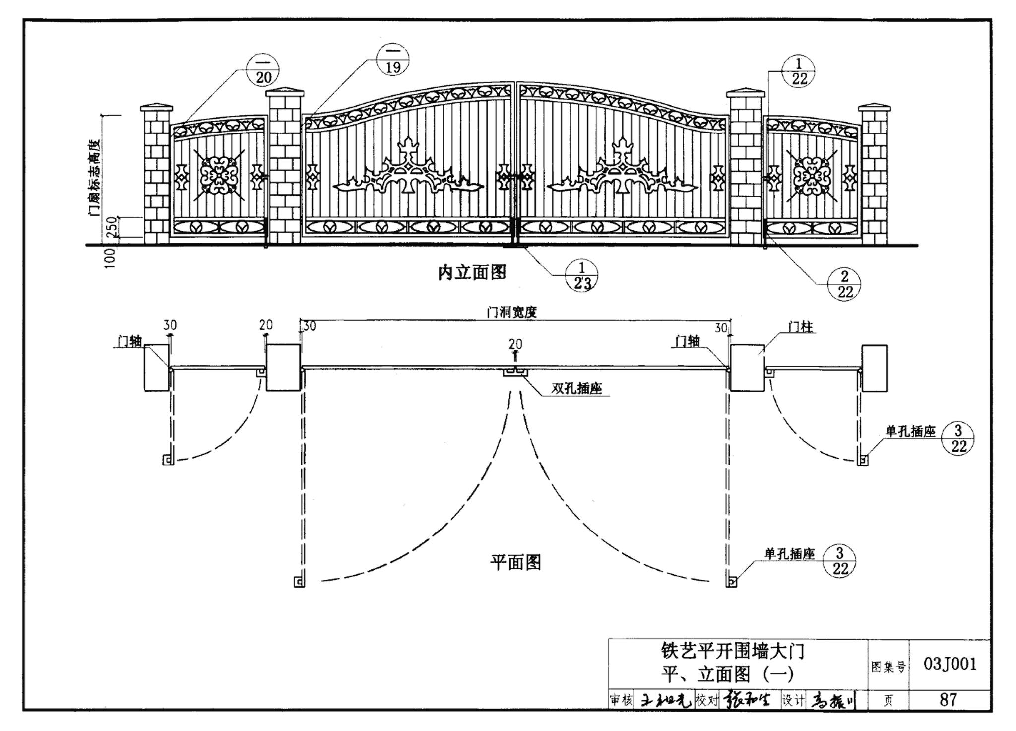 03J001--围墙大门