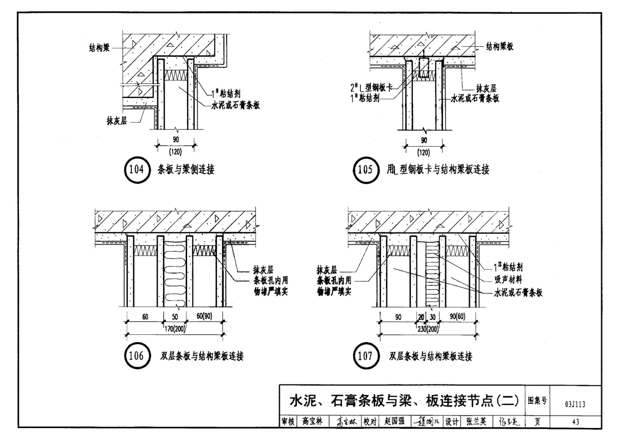 03J113--轻质条板内隔墙