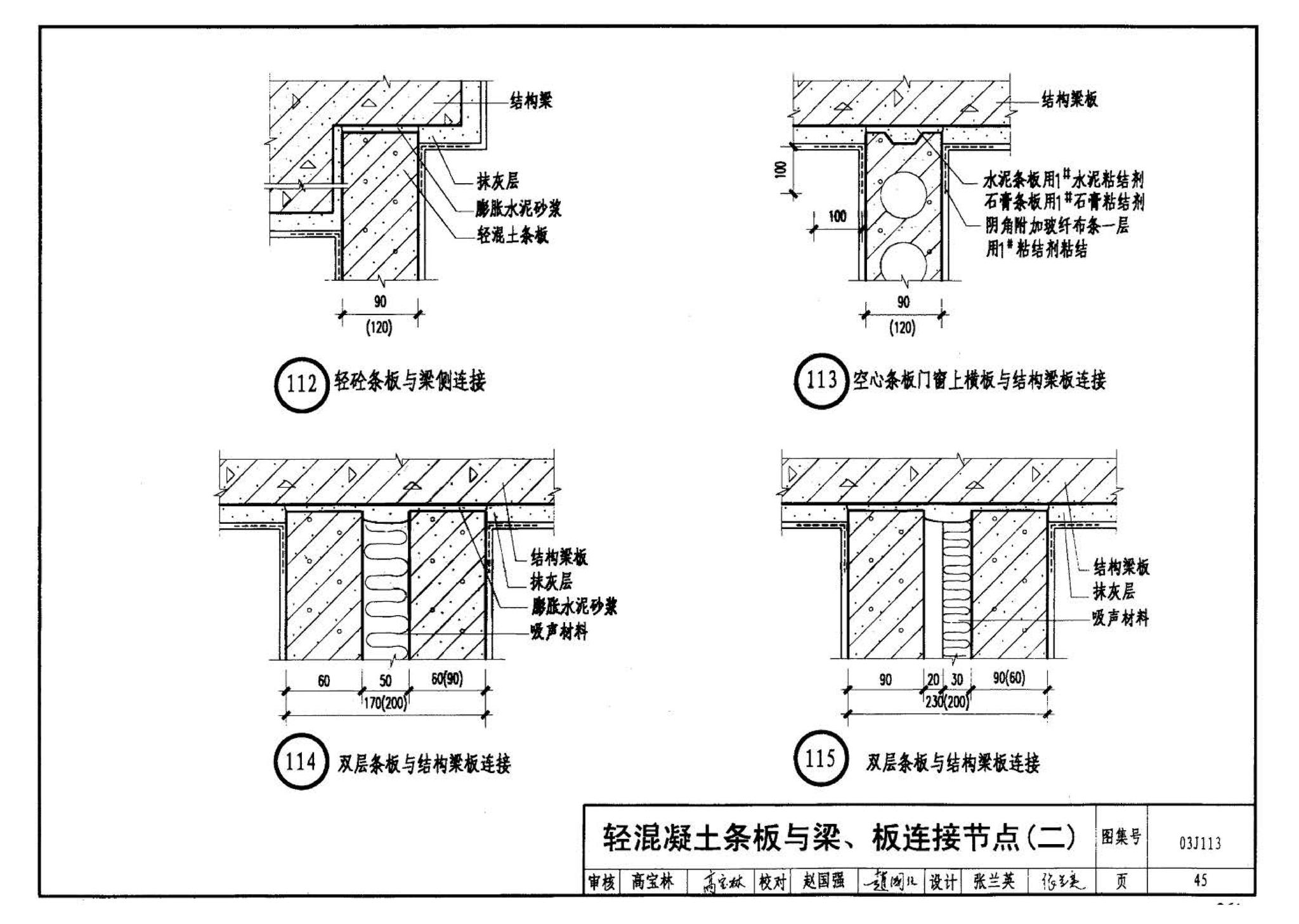 03J113--轻质条板内隔墙