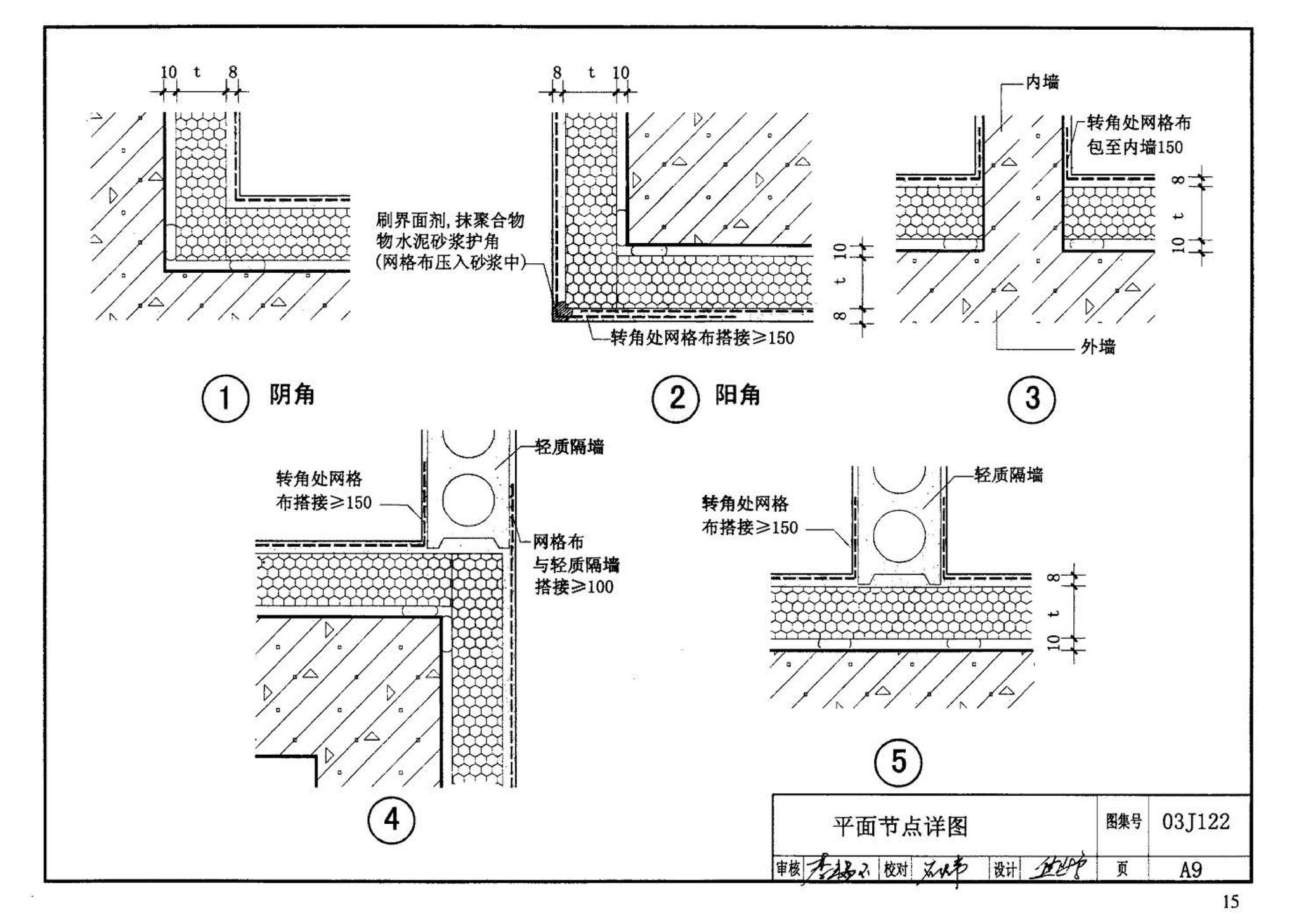 03J122--外墙内保温建筑构造