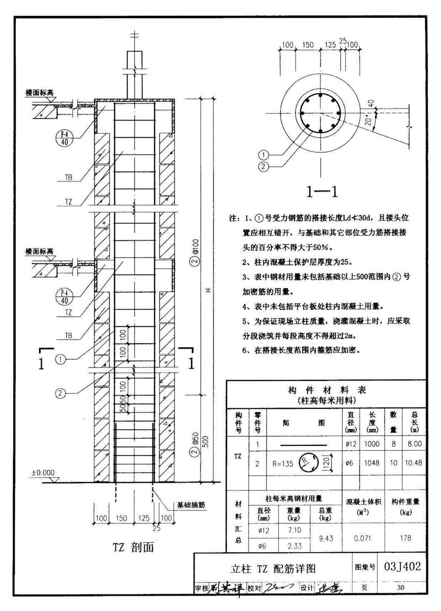 03J402--钢筋混凝土螺旋梯