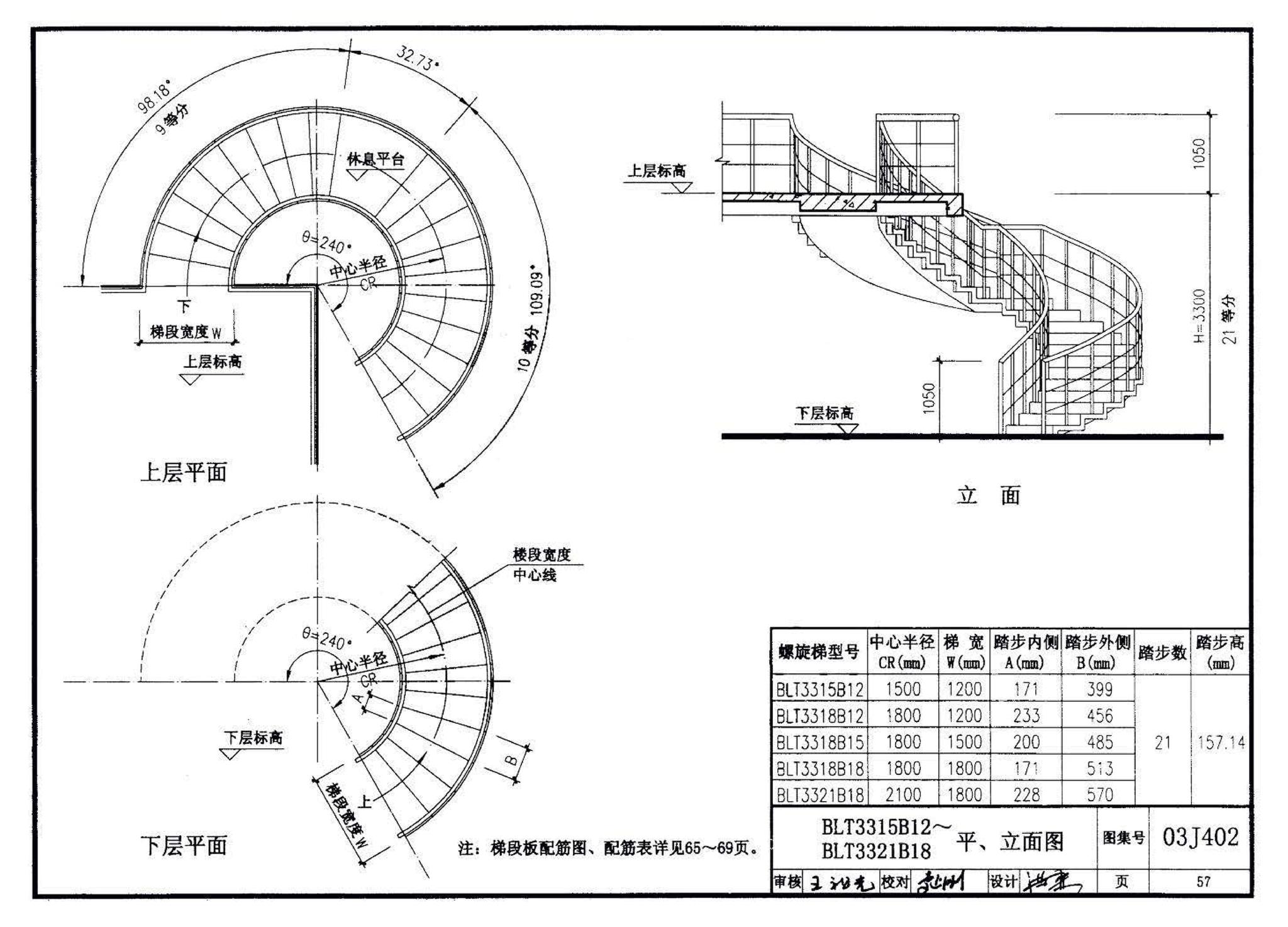 03J402--钢筋混凝土螺旋梯