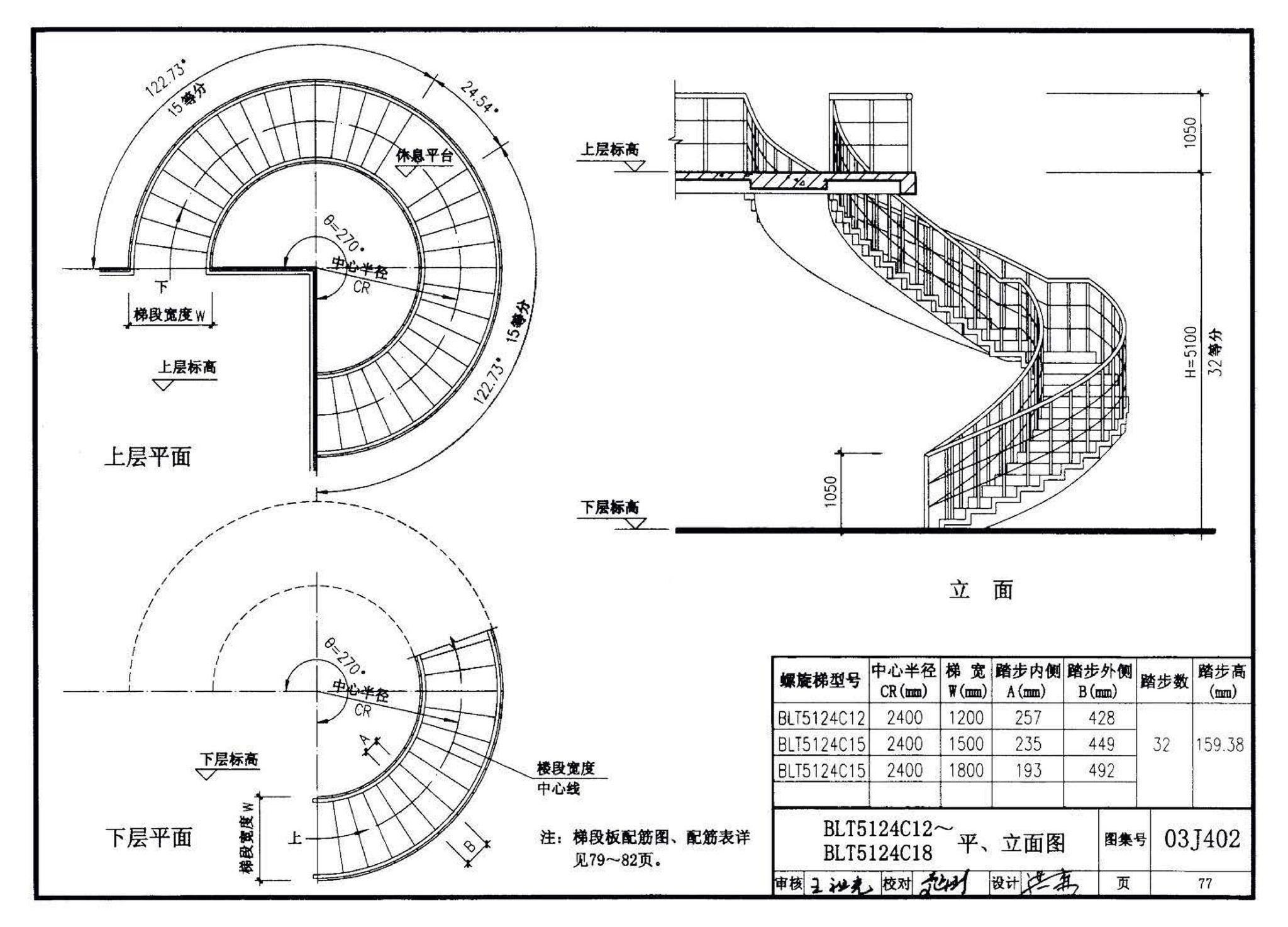 03J402--钢筋混凝土螺旋梯