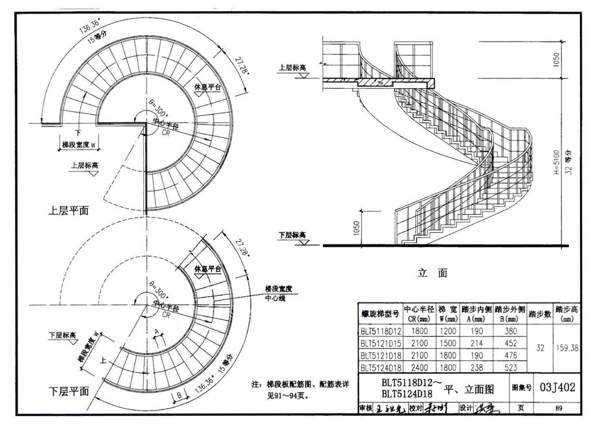 03J402--钢筋混凝土螺旋梯