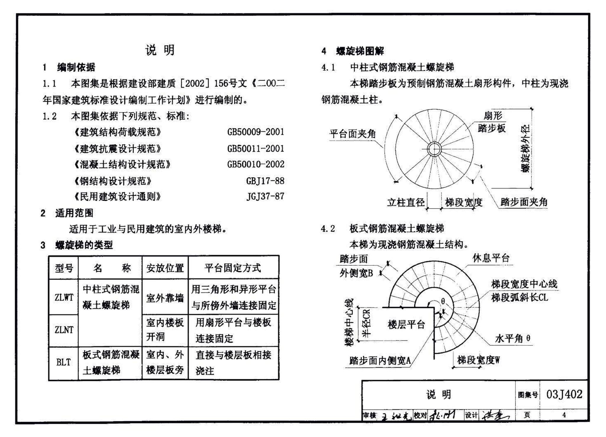 03J402--钢筋混凝土螺旋梯