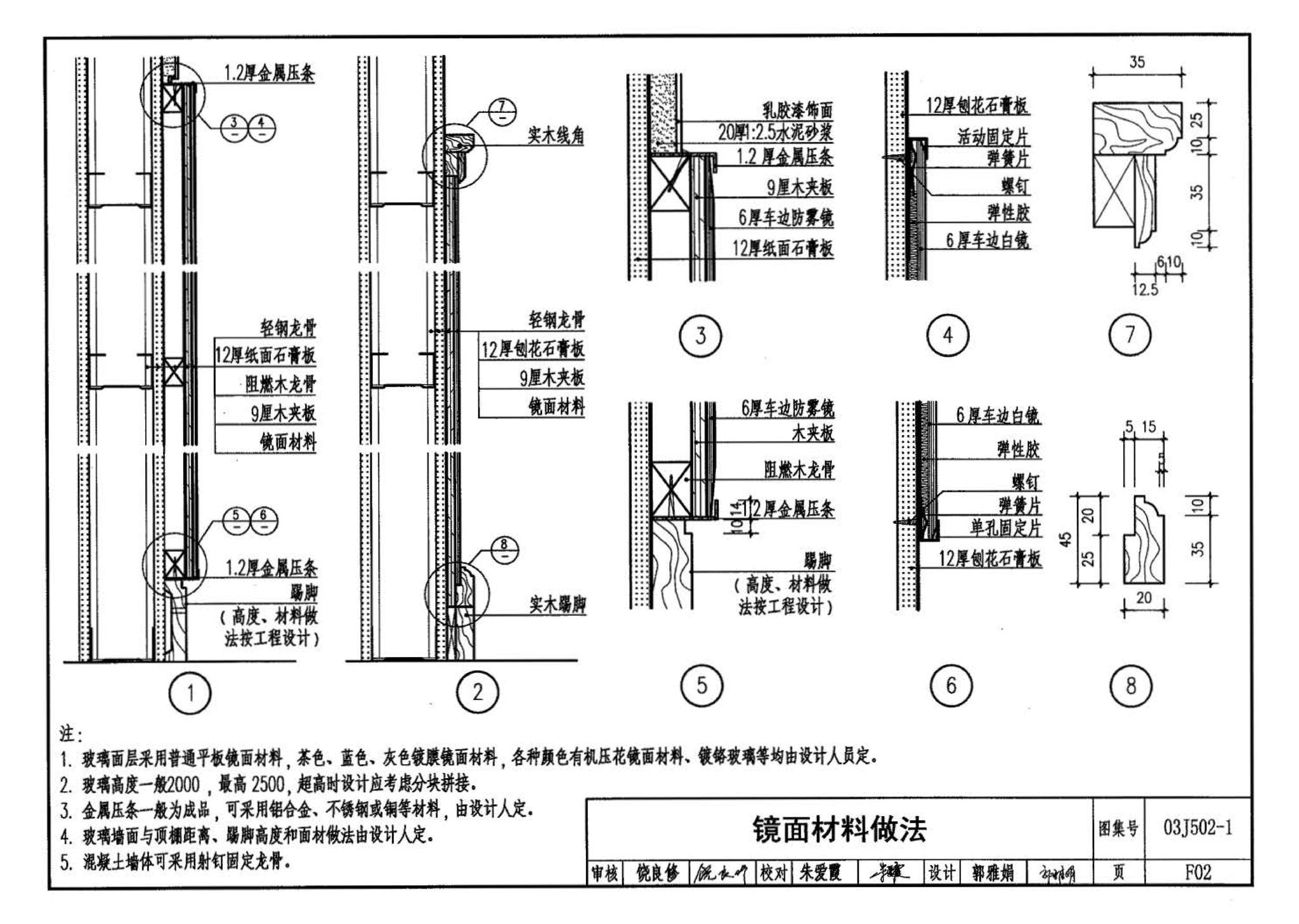 03J502-1--内装修-轻钢龙骨内（隔）墙装修及隔断