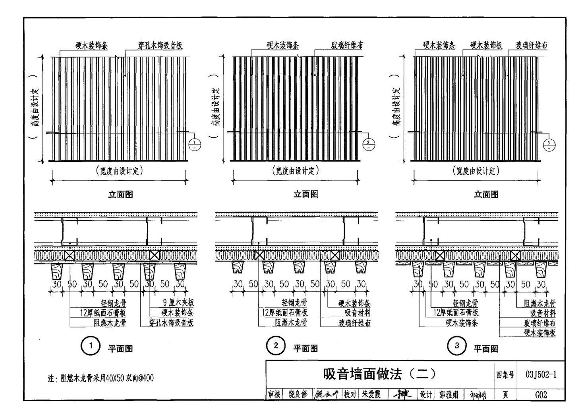 03J502-1--内装修-轻钢龙骨内（隔）墙装修及隔断