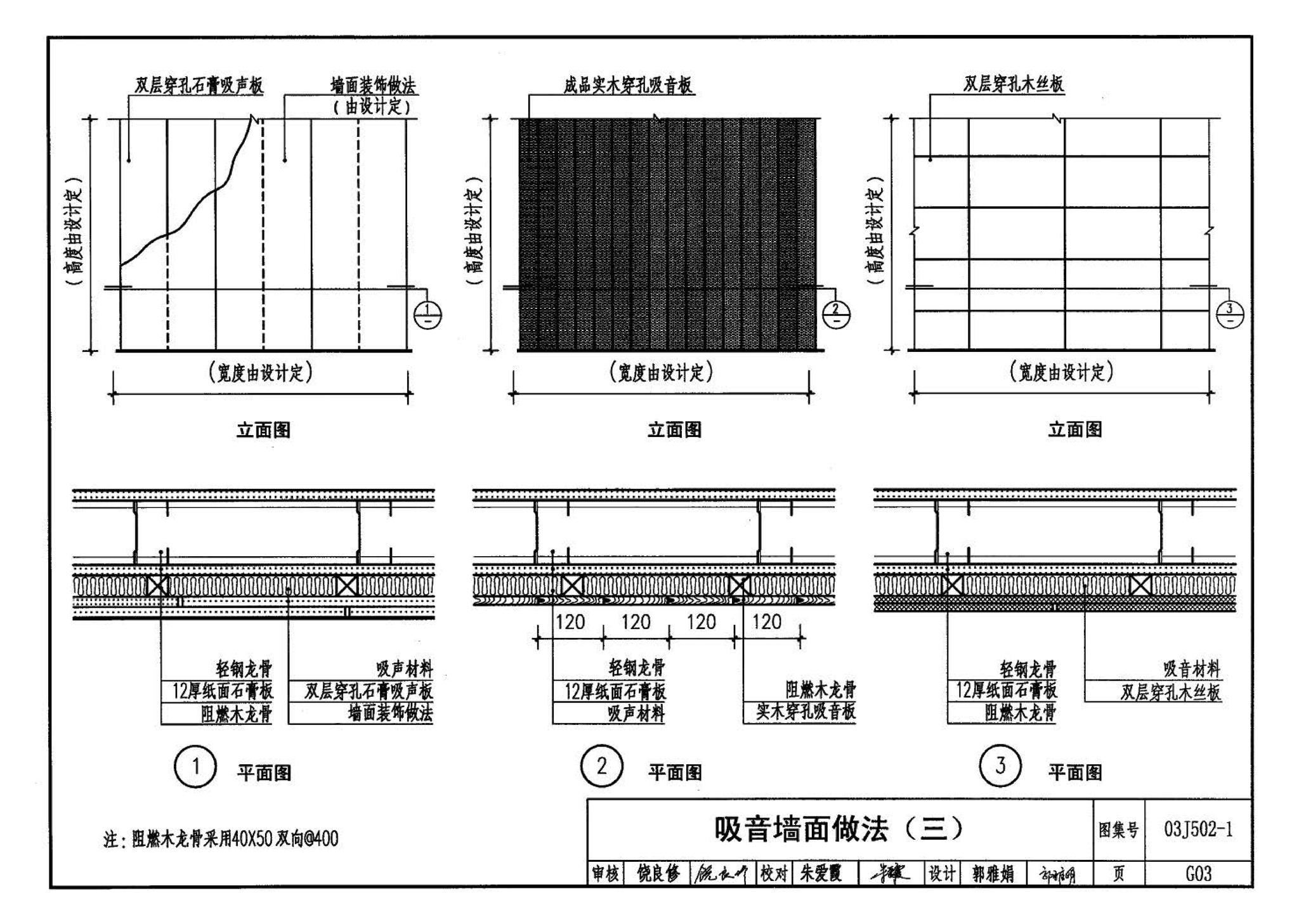 03J502-1--内装修-轻钢龙骨内（隔）墙装修及隔断