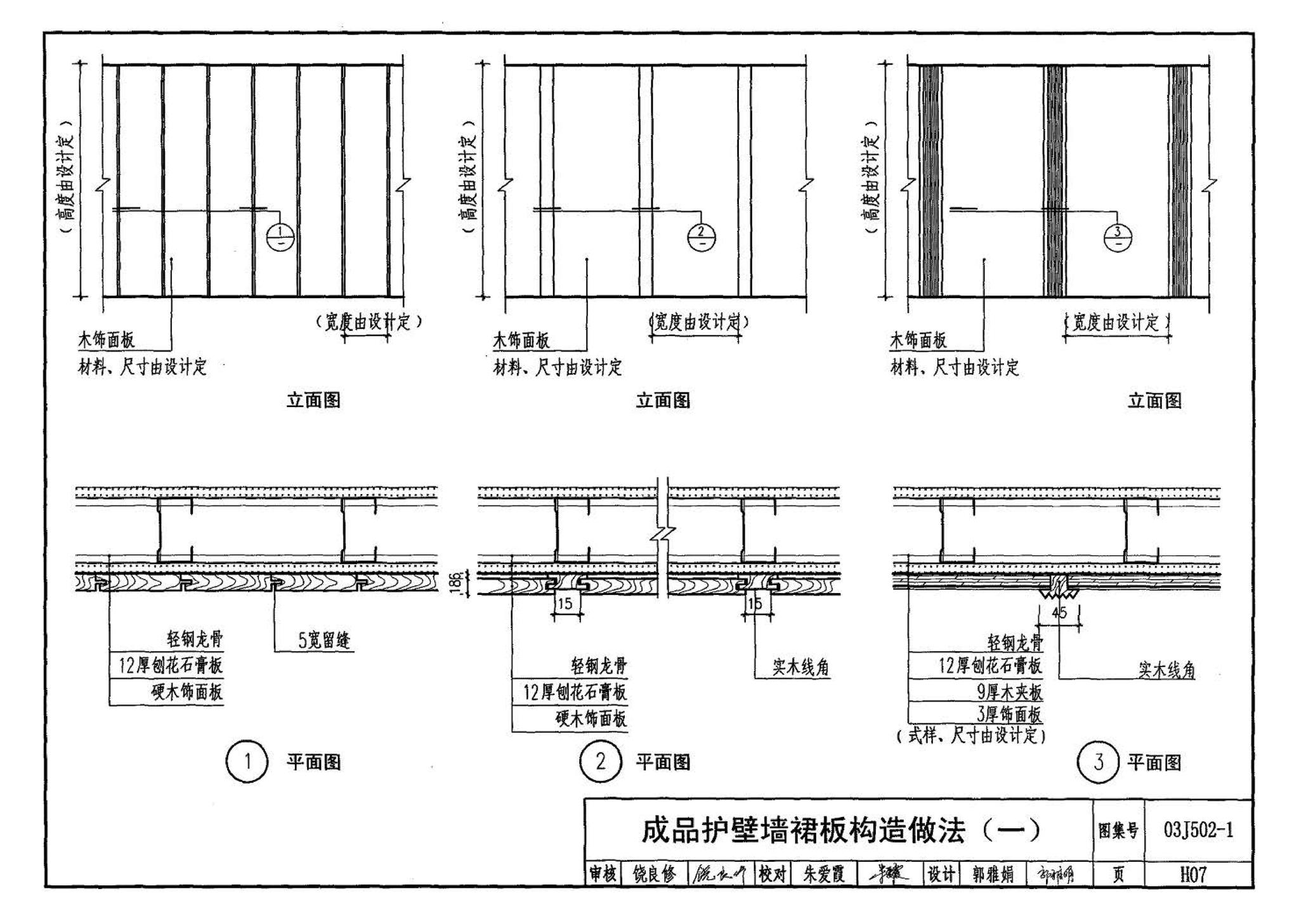 03J502-1--内装修-轻钢龙骨内（隔）墙装修及隔断