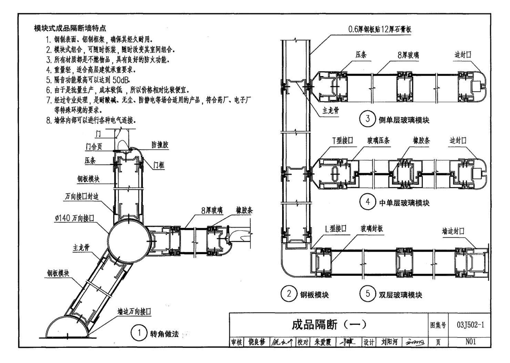 03J502-1--内装修-轻钢龙骨内（隔）墙装修及隔断