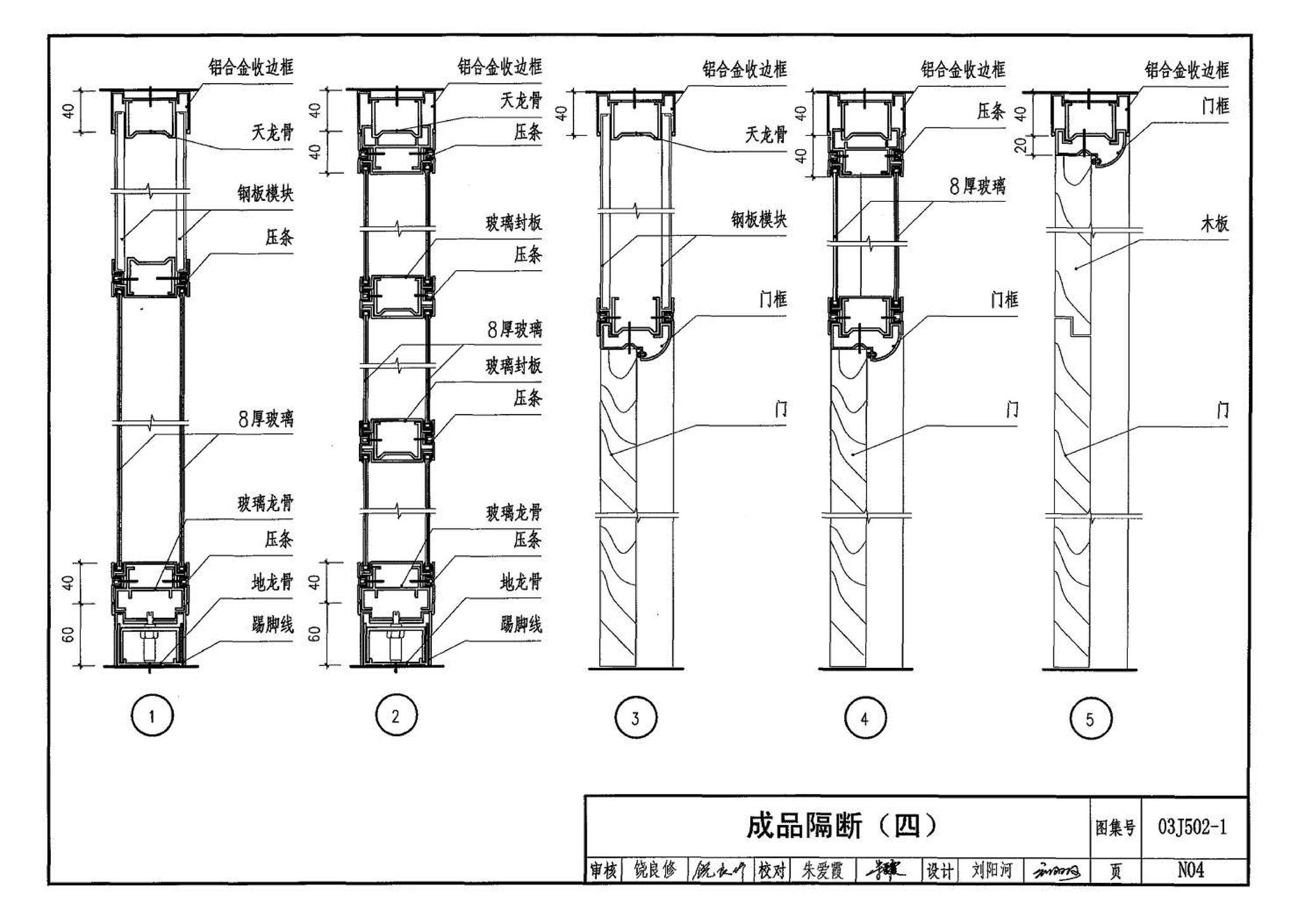 03J502-1--内装修-轻钢龙骨内（隔）墙装修及隔断