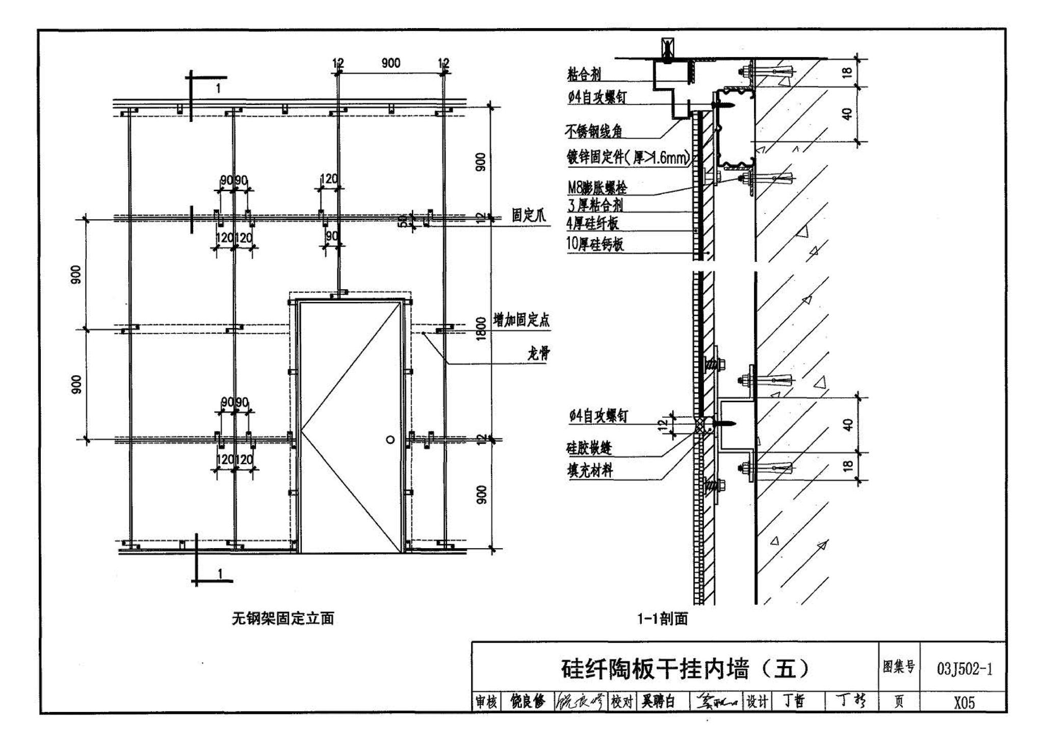 03J502-1--内装修-轻钢龙骨内（隔）墙装修及隔断