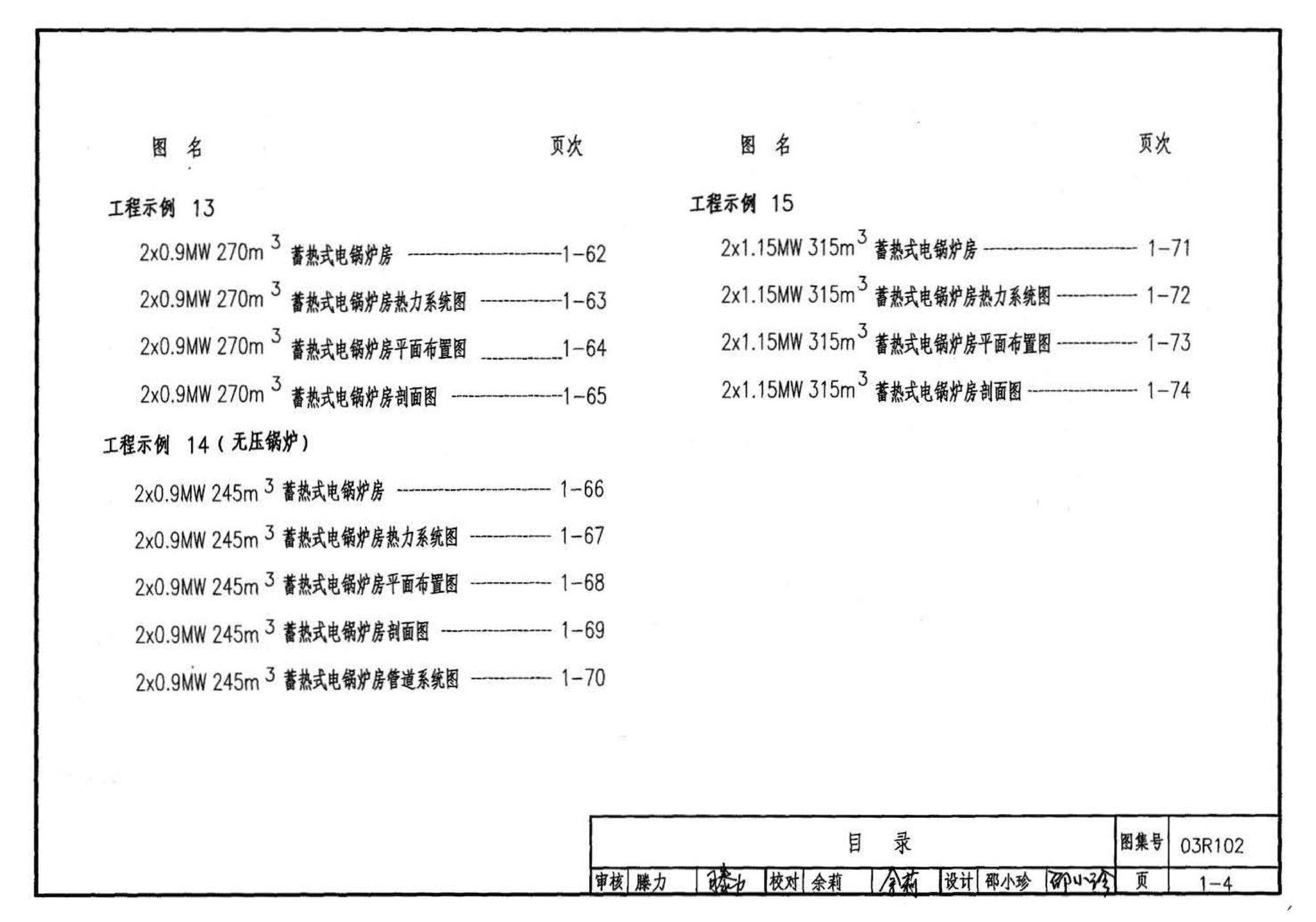 03R102--蓄热式电锅炉房工程设计施工图集