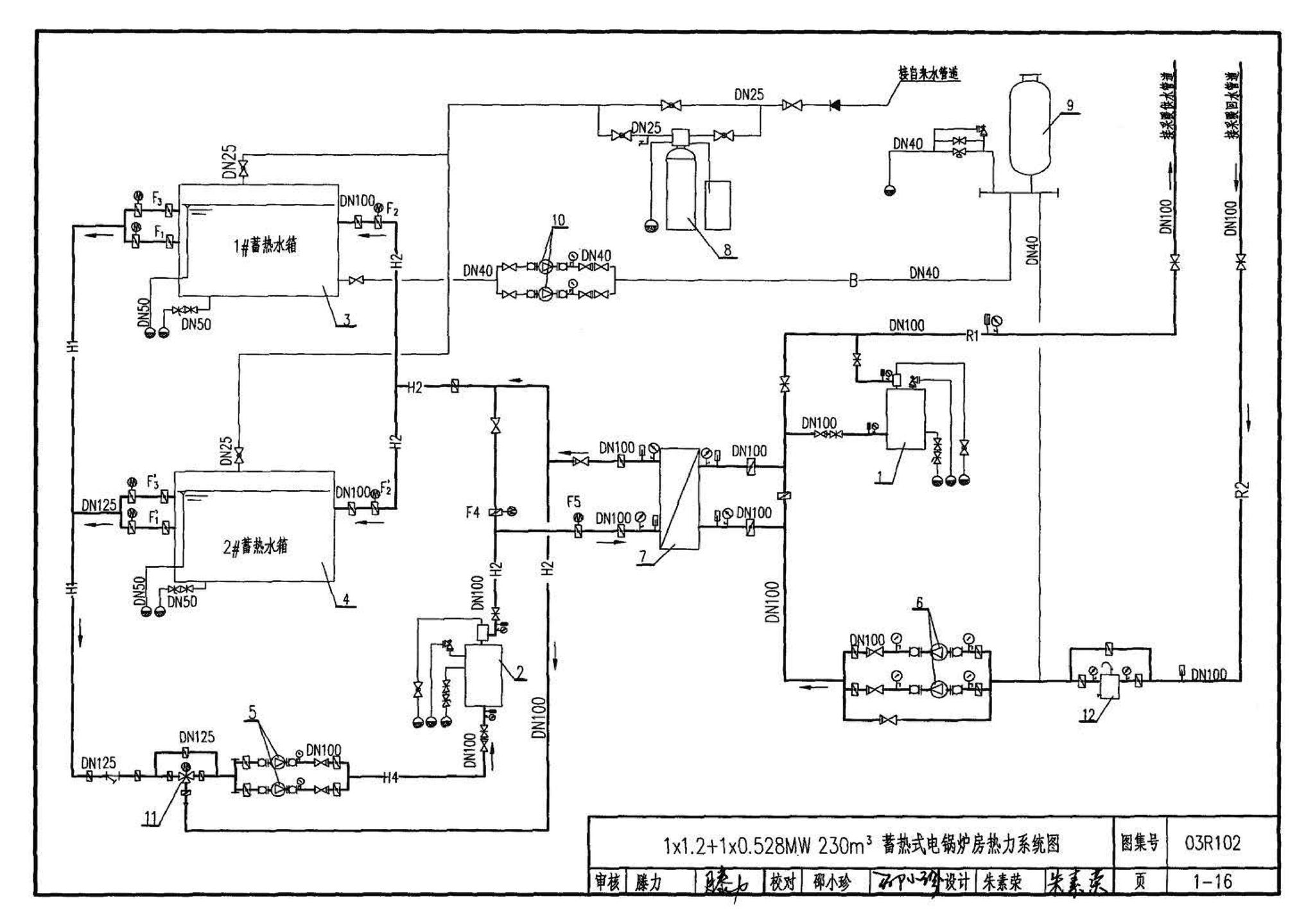 03R102--蓄热式电锅炉房工程设计施工图集