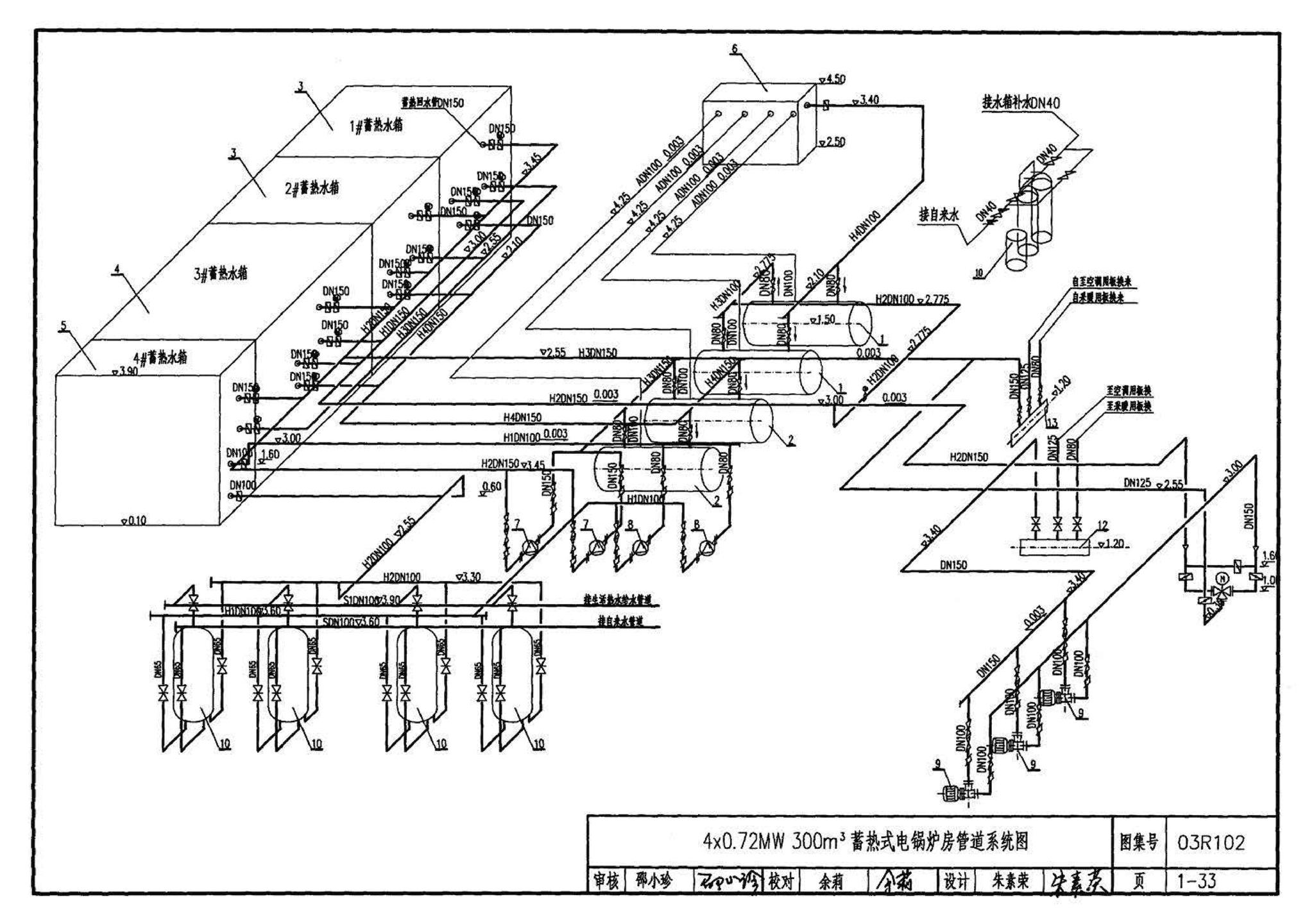03R102--蓄热式电锅炉房工程设计施工图集