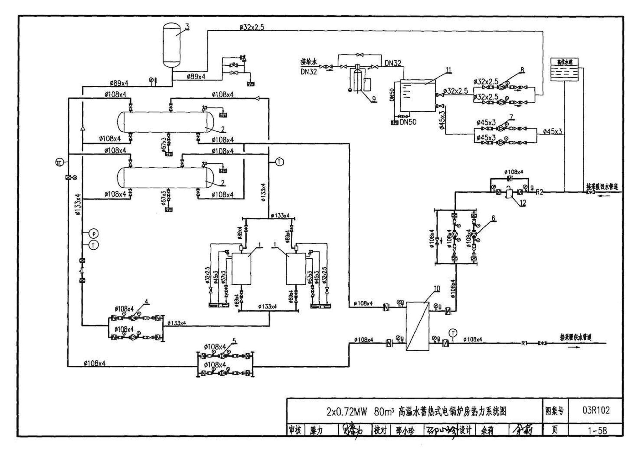 03R102--蓄热式电锅炉房工程设计施工图集