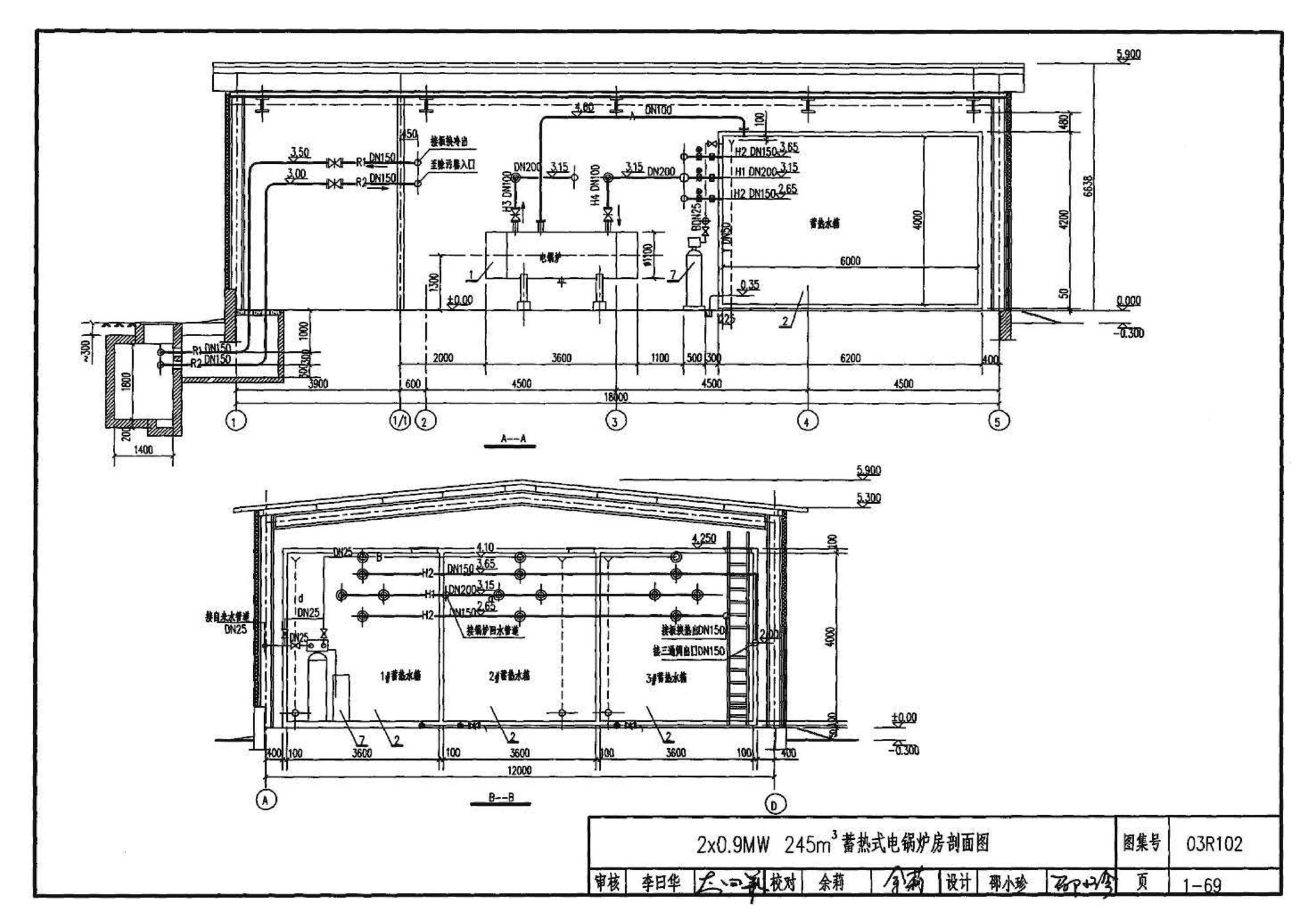 03R102--蓄热式电锅炉房工程设计施工图集