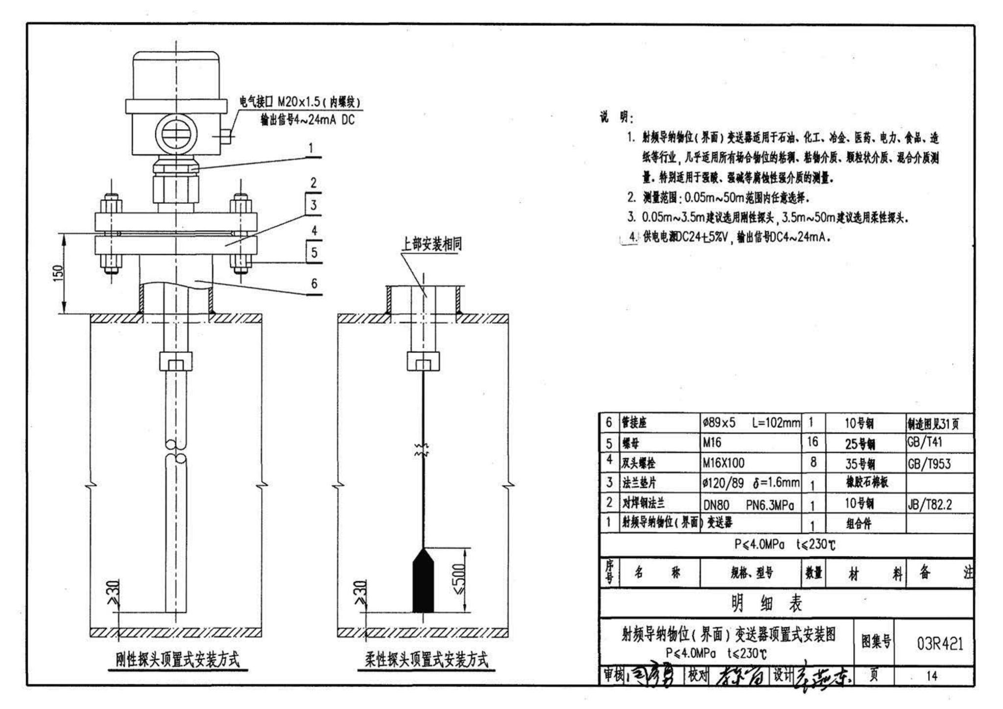 03R421--物（液）位仪表安装图