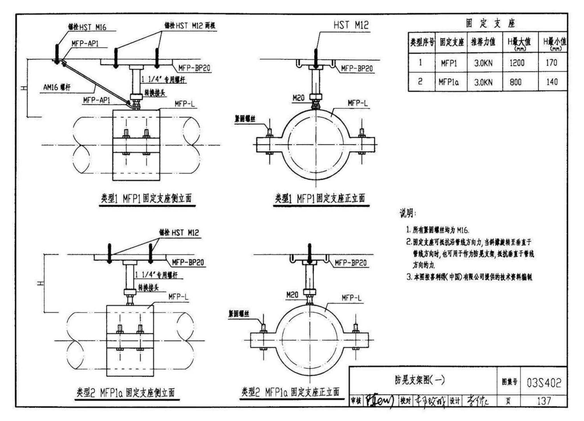 03S402--室内管道支架及吊架