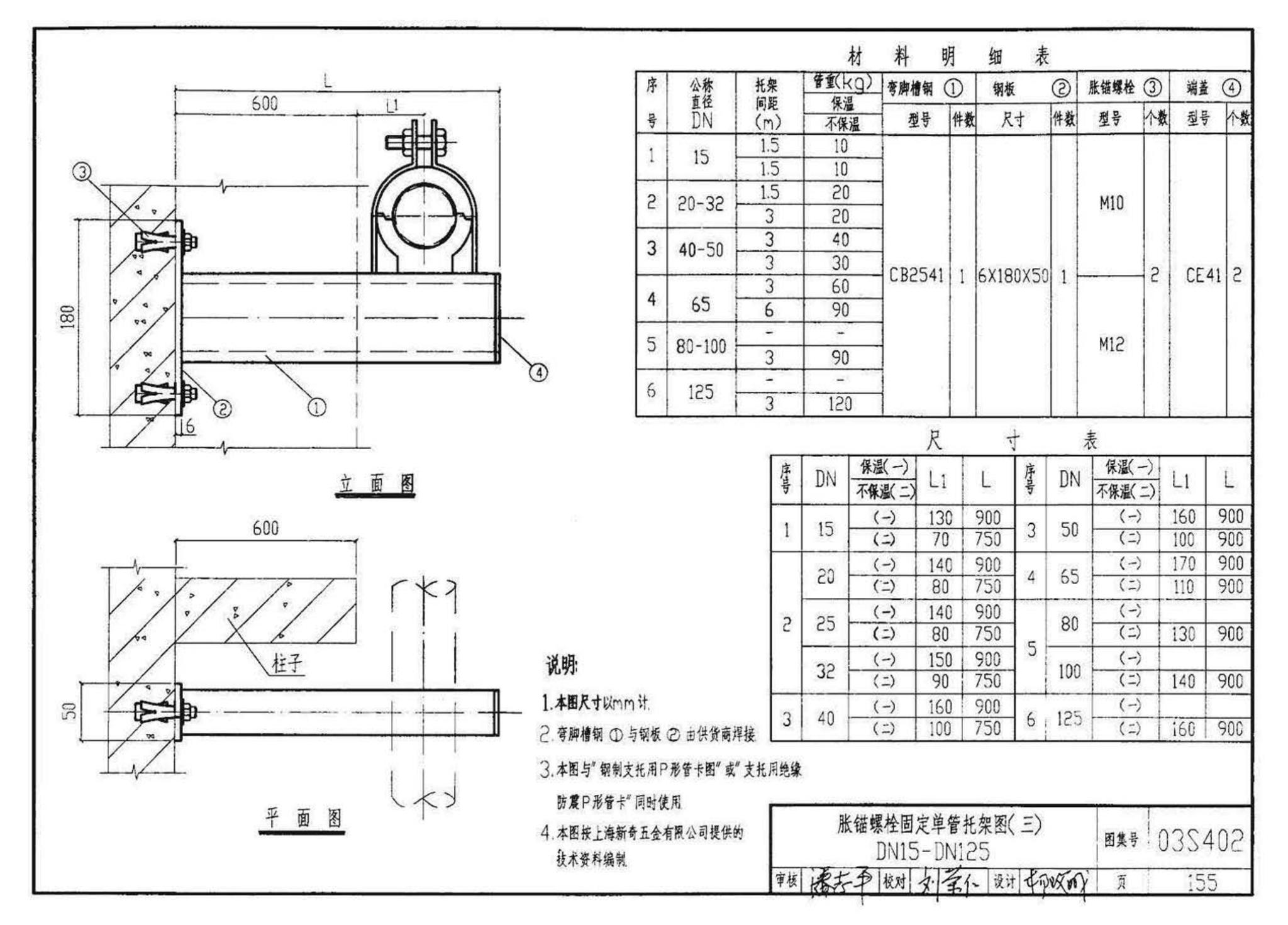 03S402--室内管道支架及吊架