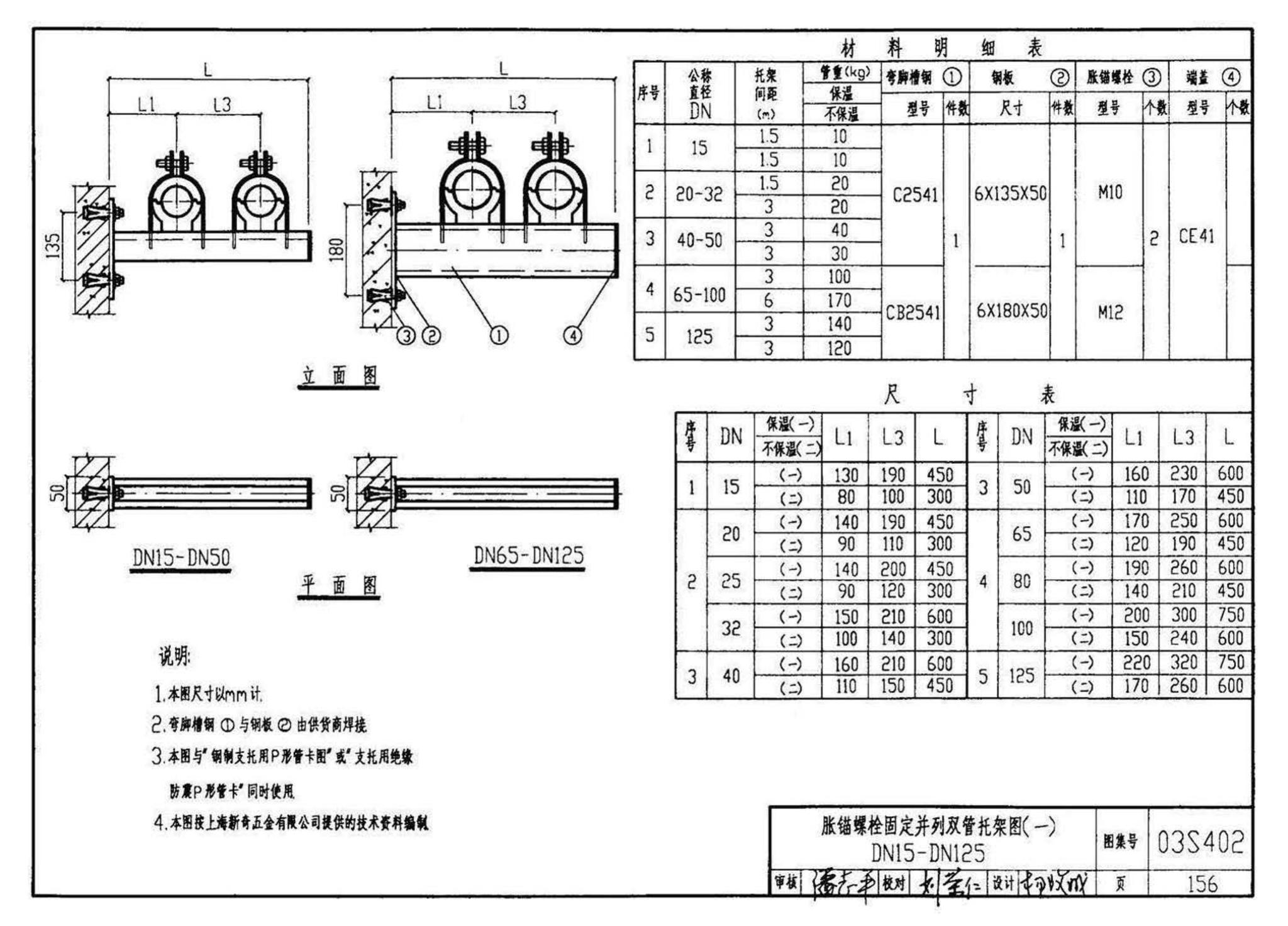 03S402--室内管道支架及吊架