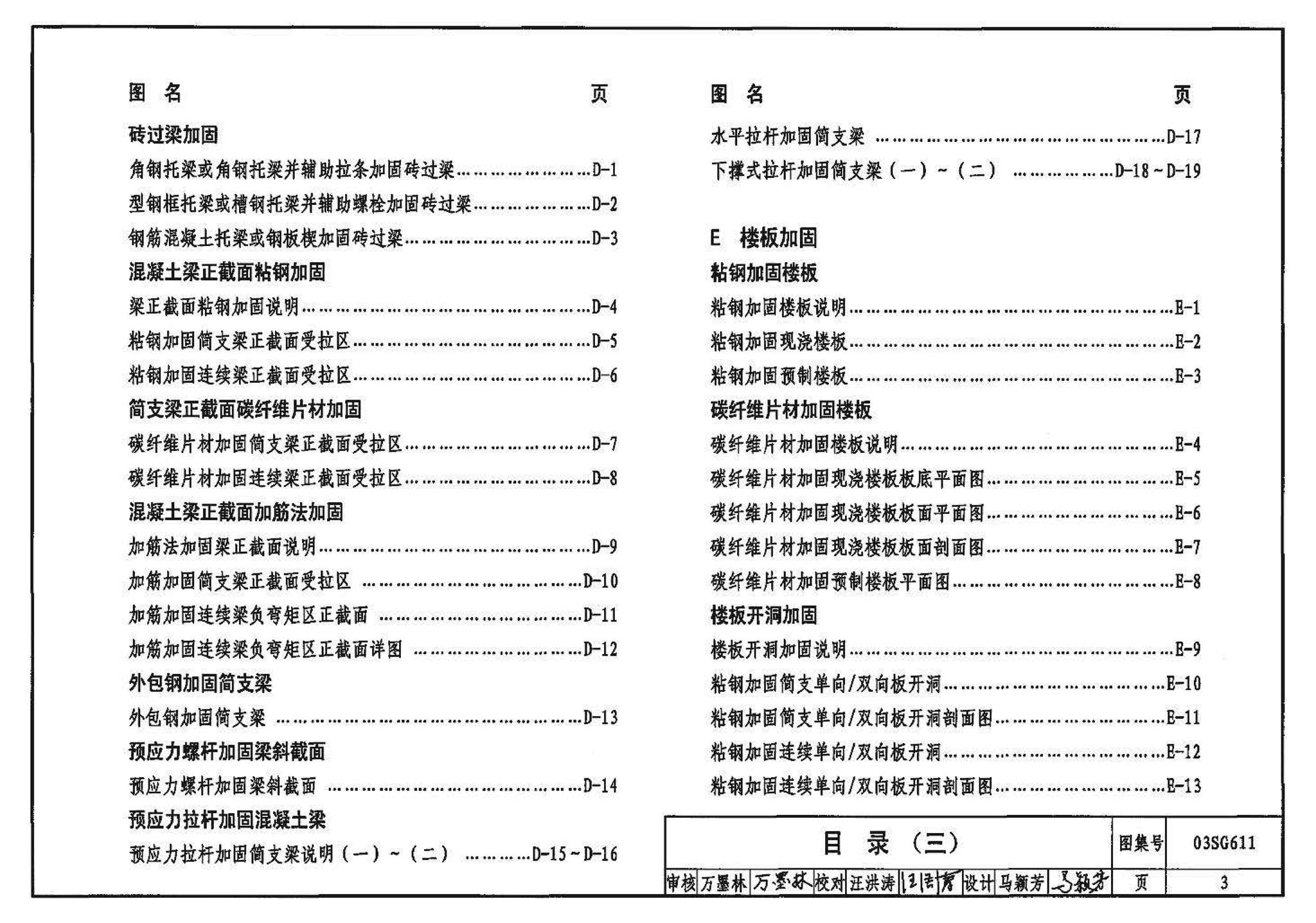 03SG611--砖混结构加固与修复