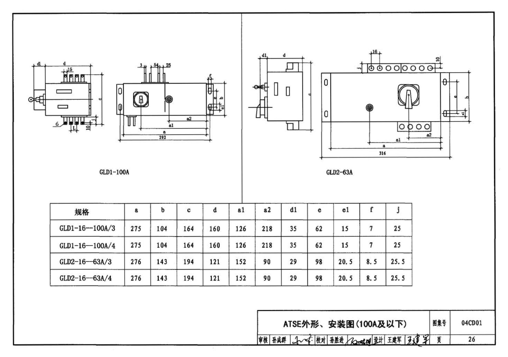 04CD01--双电源自动转换装置设计图集（参考图集）