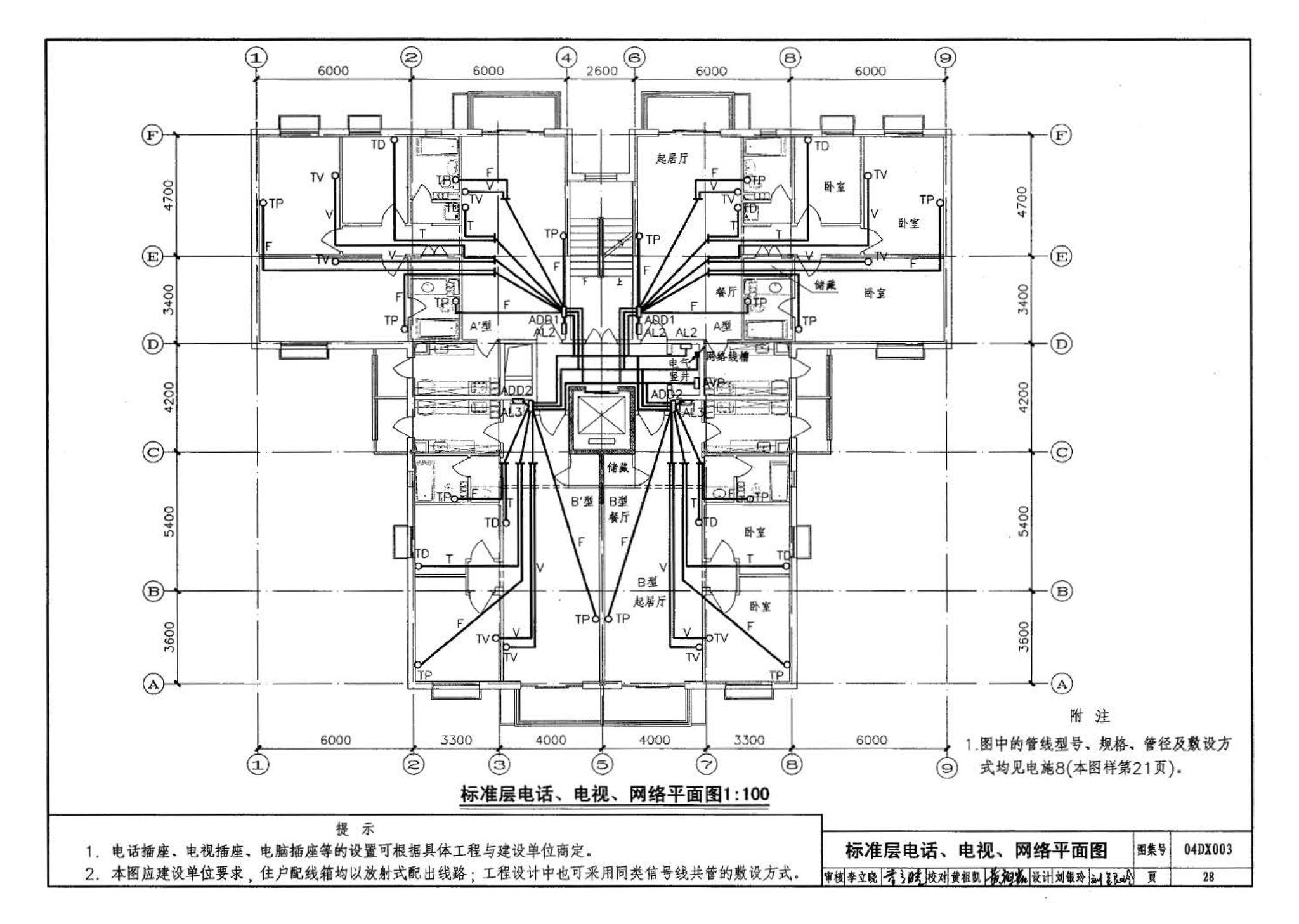 04DX003--民用建筑工程电气施工图设计深度图样