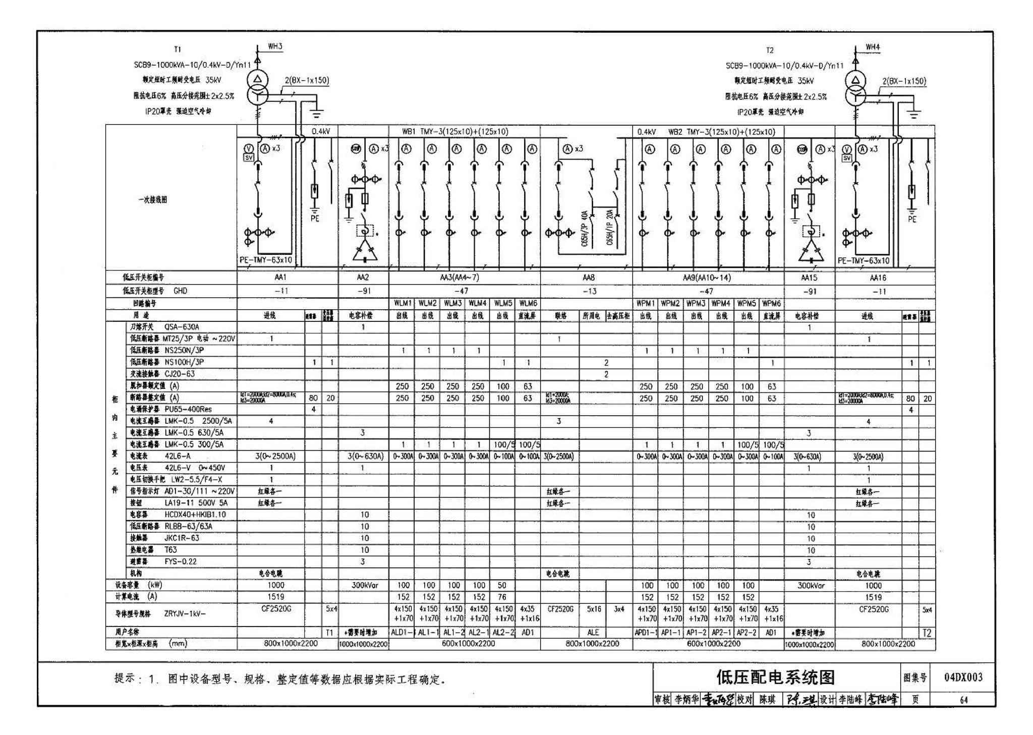 04DX003--民用建筑工程电气施工图设计深度图样