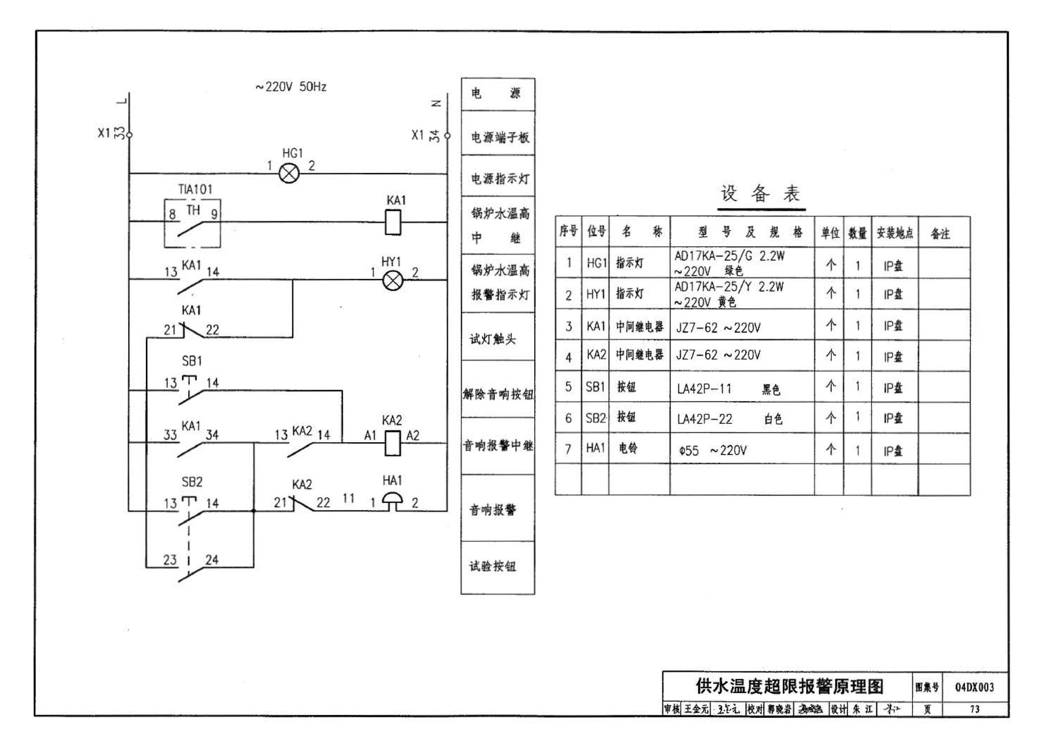 04DX003--民用建筑工程电气施工图设计深度图样