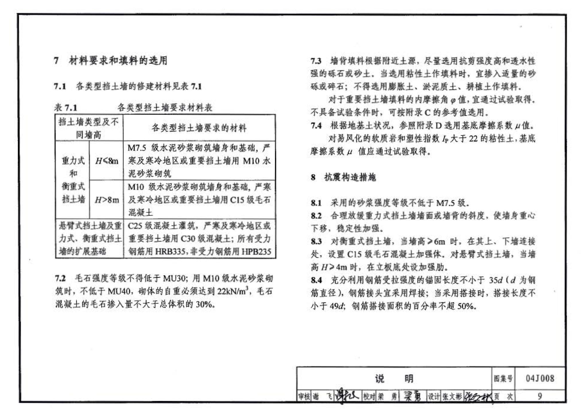 04J008--挡土墙（重力式、衡重式、悬臂式）