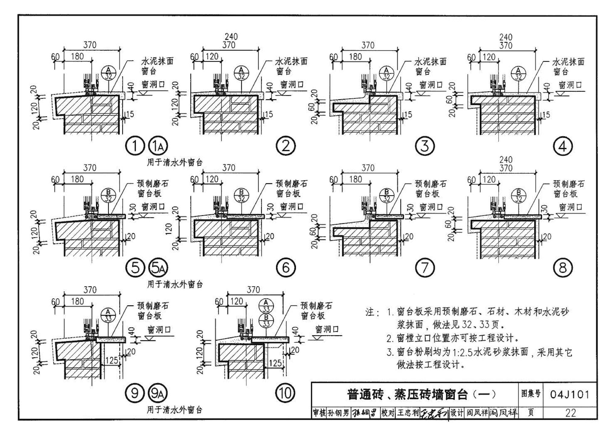 04J101--砖墙建筑构造（烧结多孔砖与普通砖、蒸压砖）