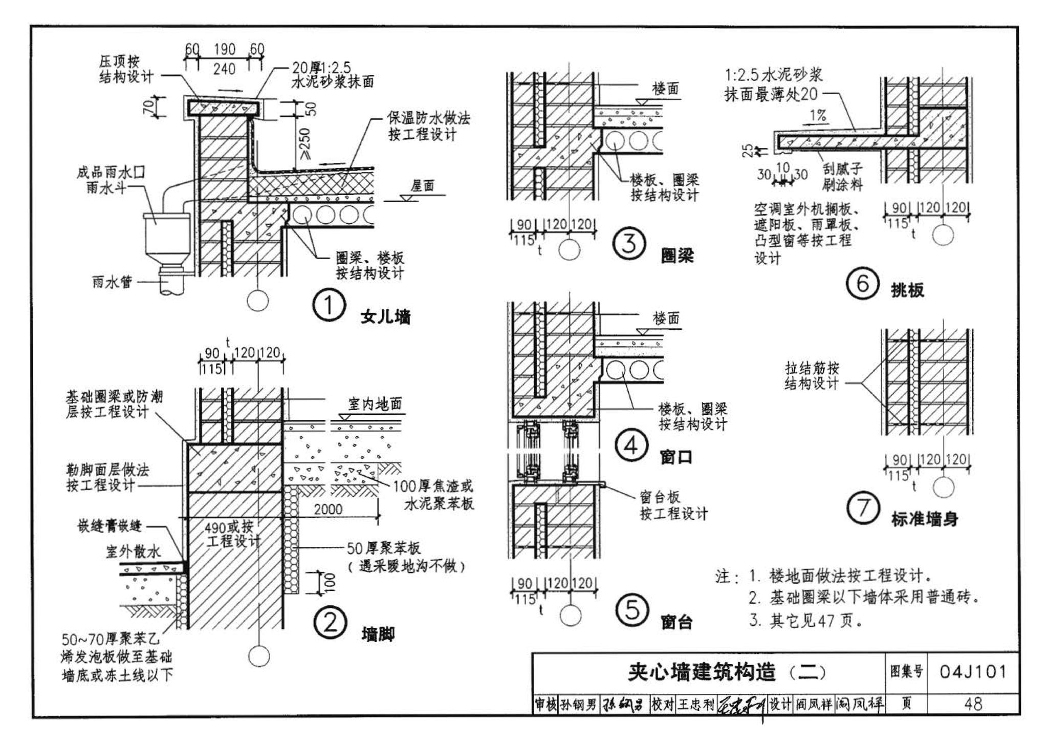 04J101--砖墙建筑构造（烧结多孔砖与普通砖、蒸压砖）