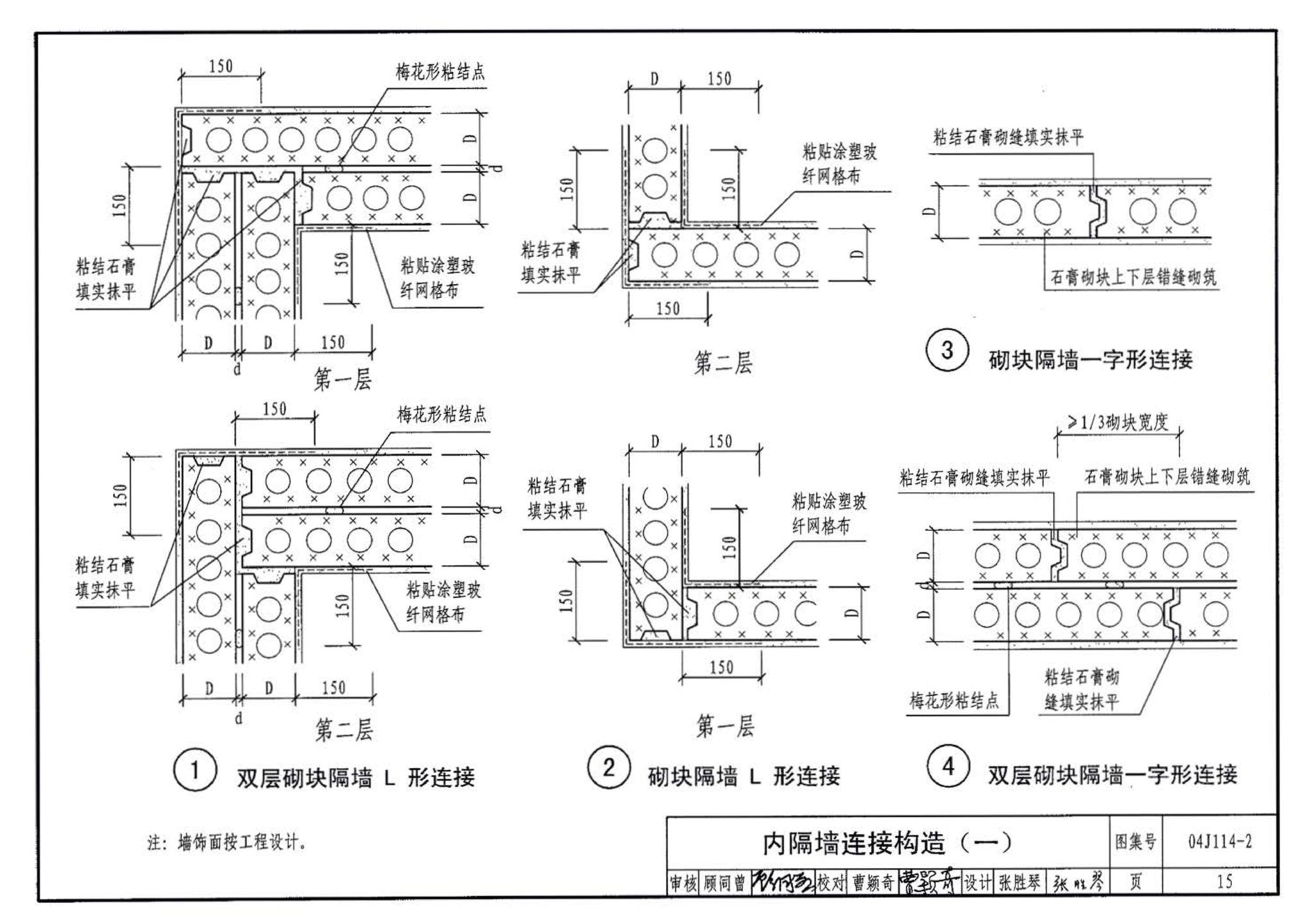 04J114-2--石膏砌块内隔墙