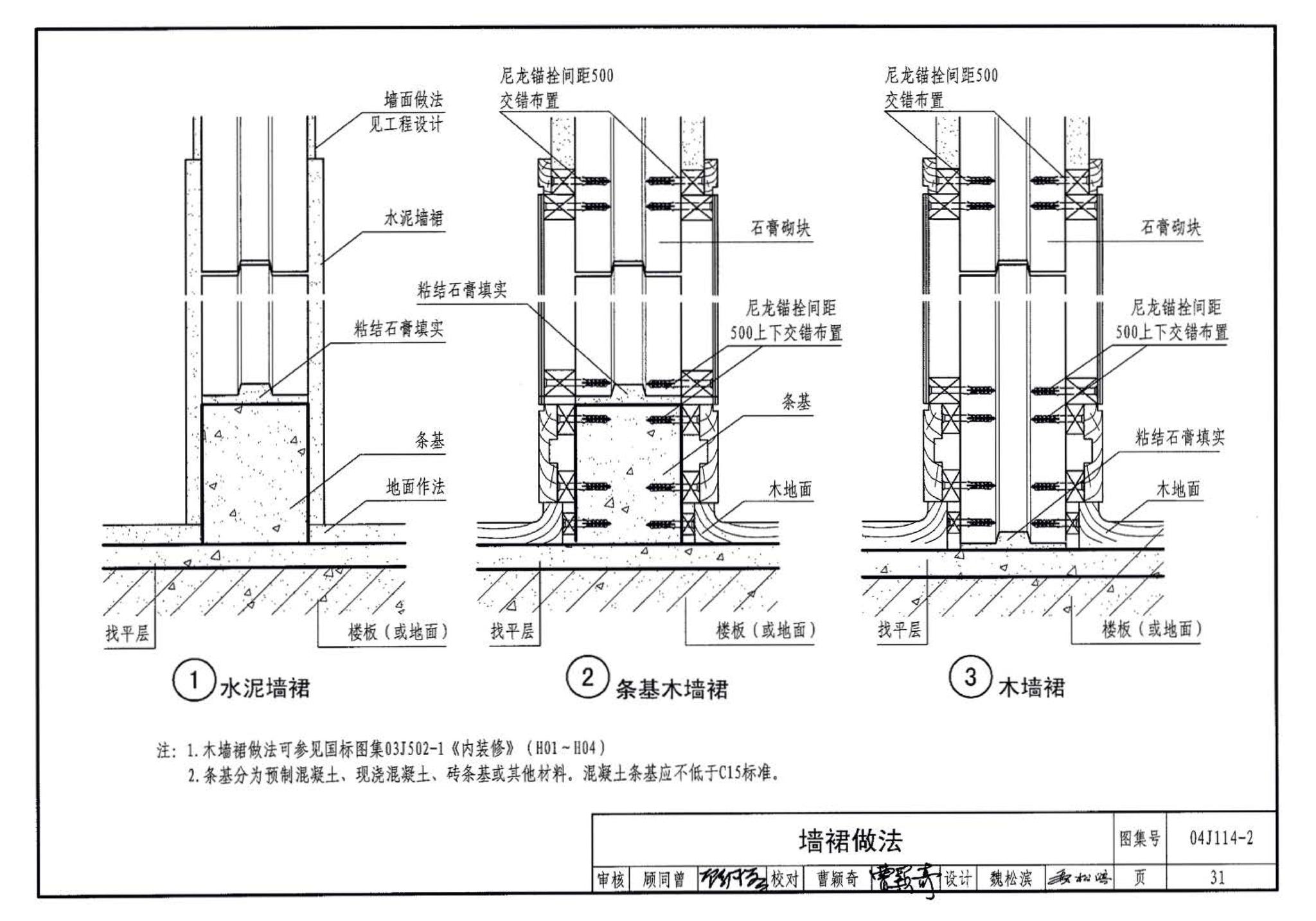 04J114-2--石膏砌块内隔墙