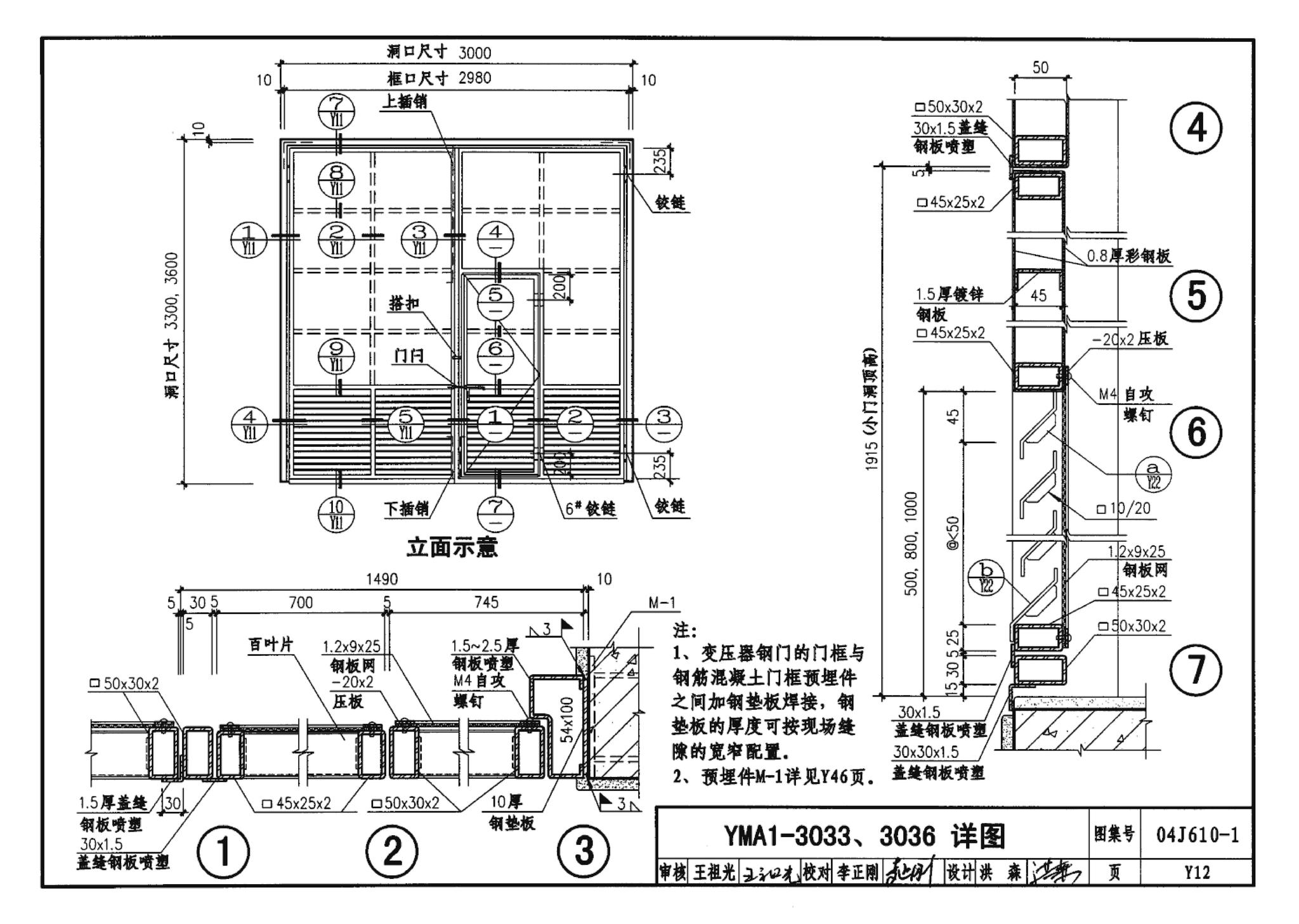 04J610-1--特种门窗－变压器室钢门窗、配变电所钢大门、防射线门窗、冷藏库门、保温门、隔声门