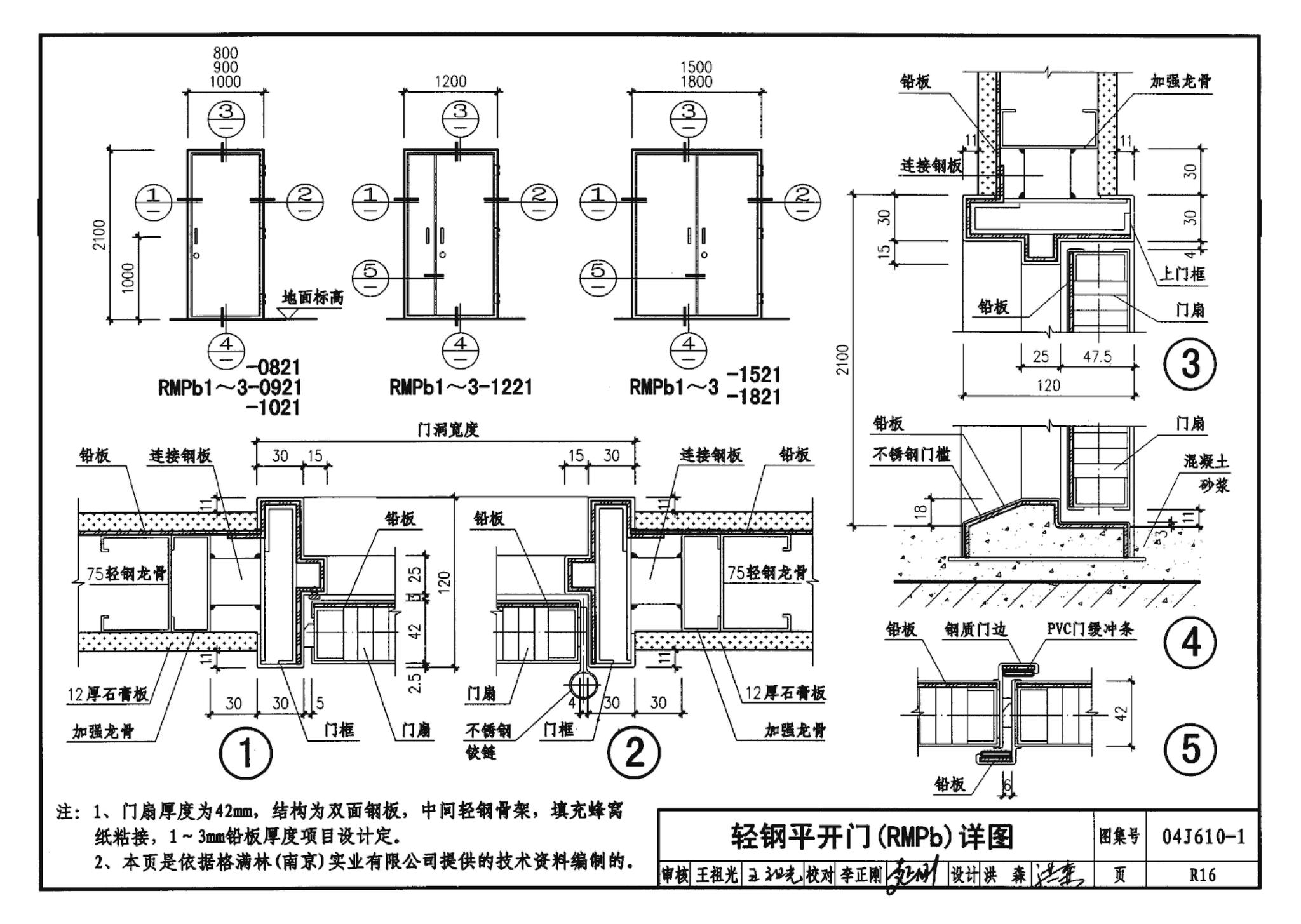 04J610-1--特种门窗－变压器室钢门窗、配变电所钢大门、防射线门窗、冷藏库门、保温门、隔声门