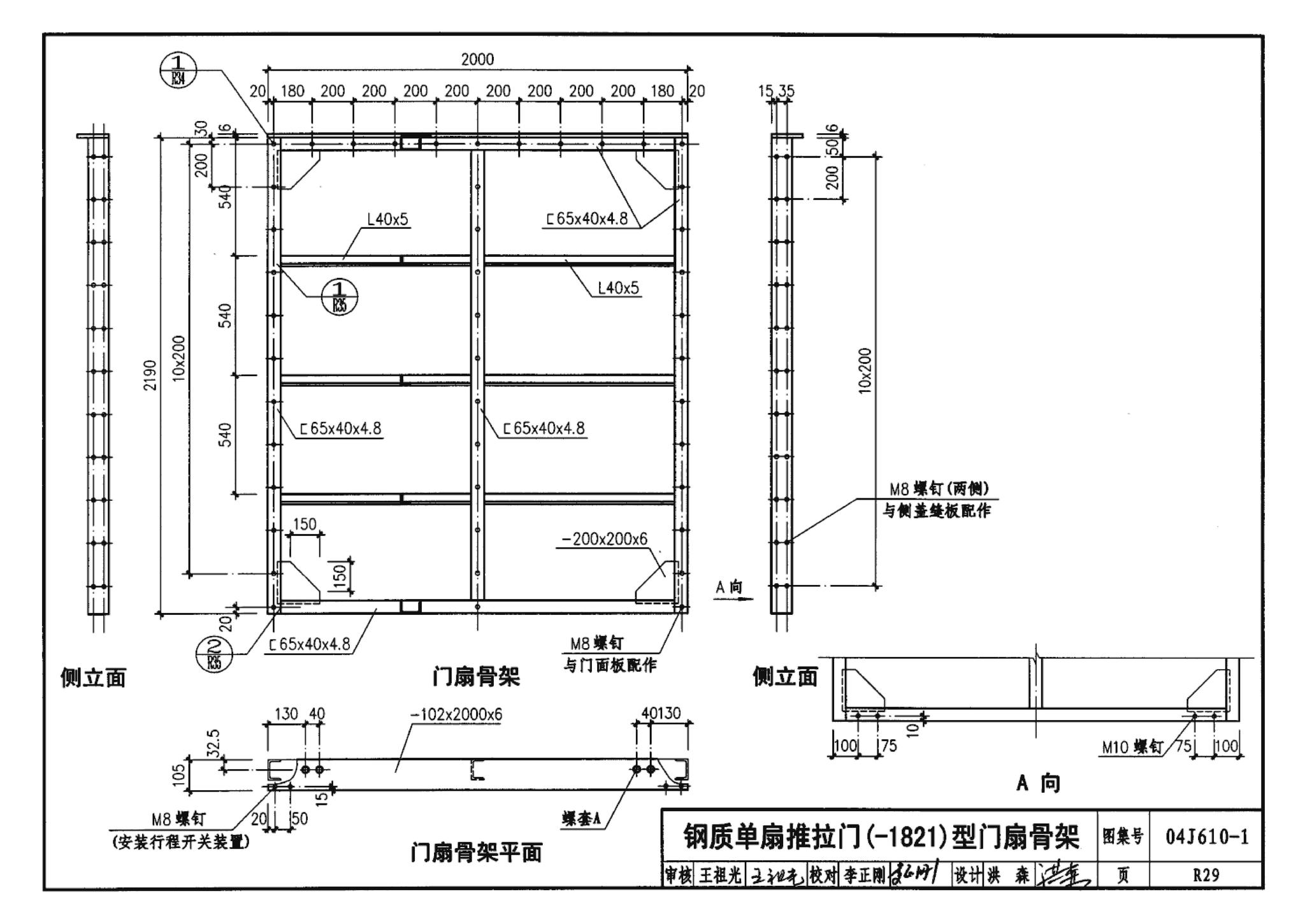 04J610-1--特种门窗－变压器室钢门窗、配变电所钢大门、防射线门窗、冷藏库门、保温门、隔声门